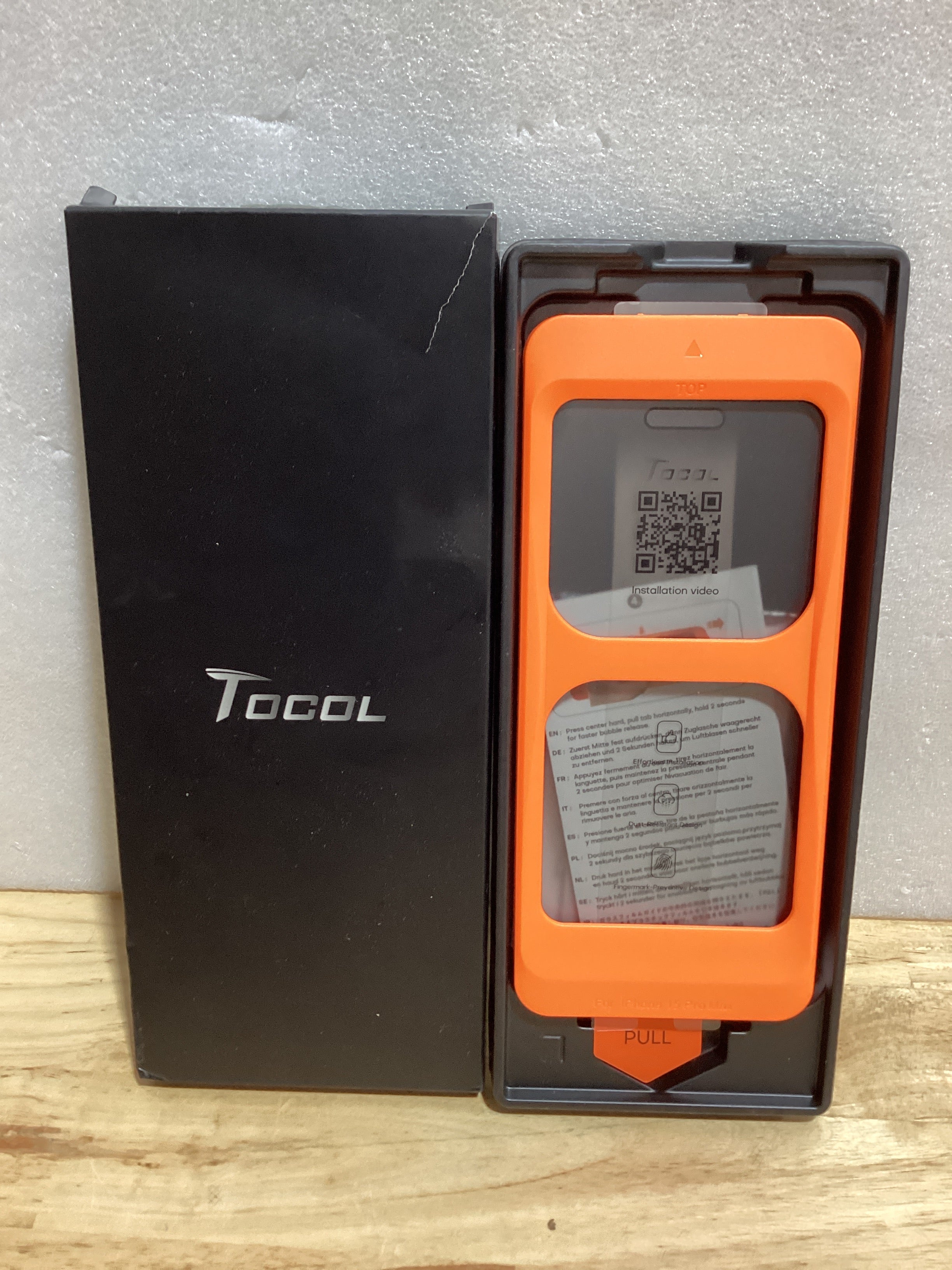 TOCOL Protector de pantalla de privacidad para iPhone 16 Pro de 6.3 pulgadas, verdadero 25°, anti espía 9H+, vidrio templado de dureza para cobertura completa, fácil instalación