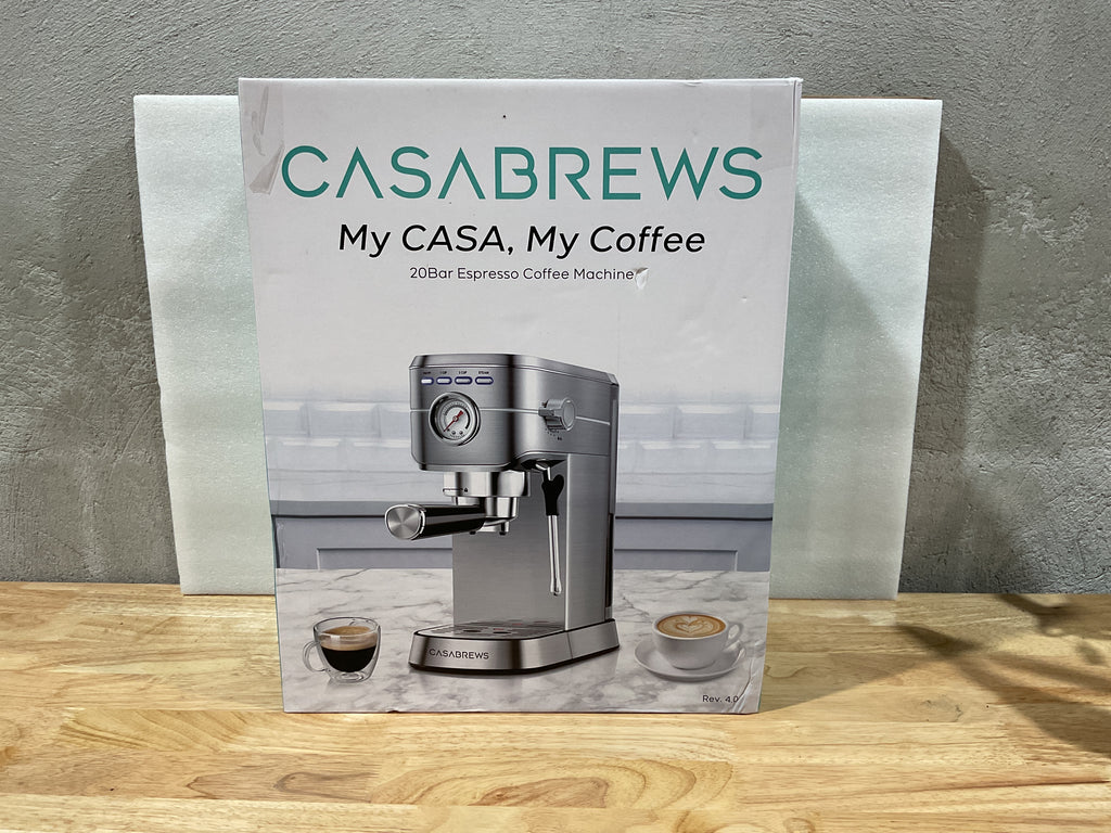 Máquina de Espresso CASABREWS CM5418 20 Bar – Con Vaporizador de Leche y Tanque de 34 oz, Acero Inoxidable