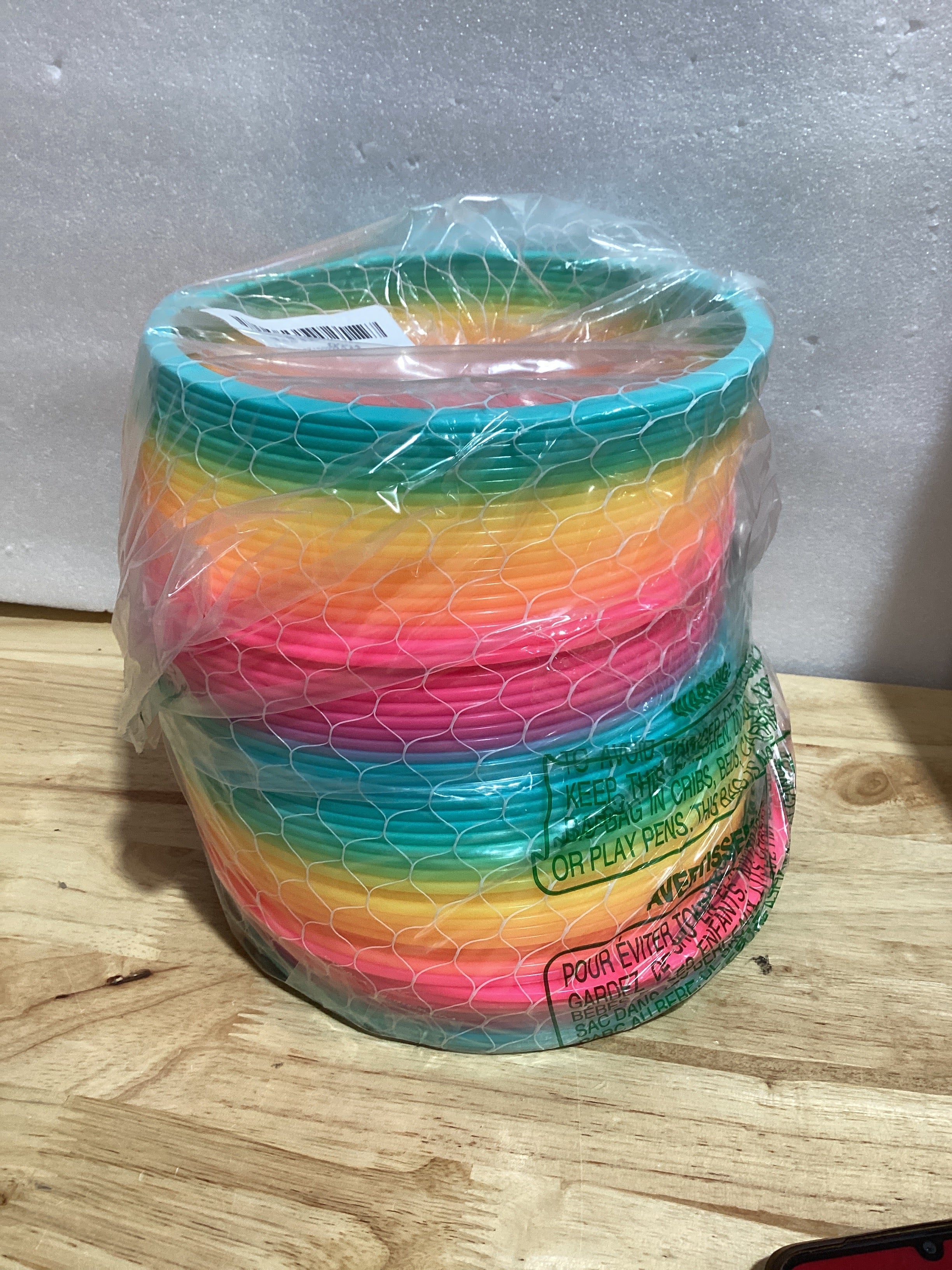 Slinkie - Juguetes gigantes de resorte helicoidal para niños, 6 pulgadas, gigante, arco iris, para regalo, gran novedad, juguetes de resortes enormes para fiesta de cumpleaños, divertido juguete