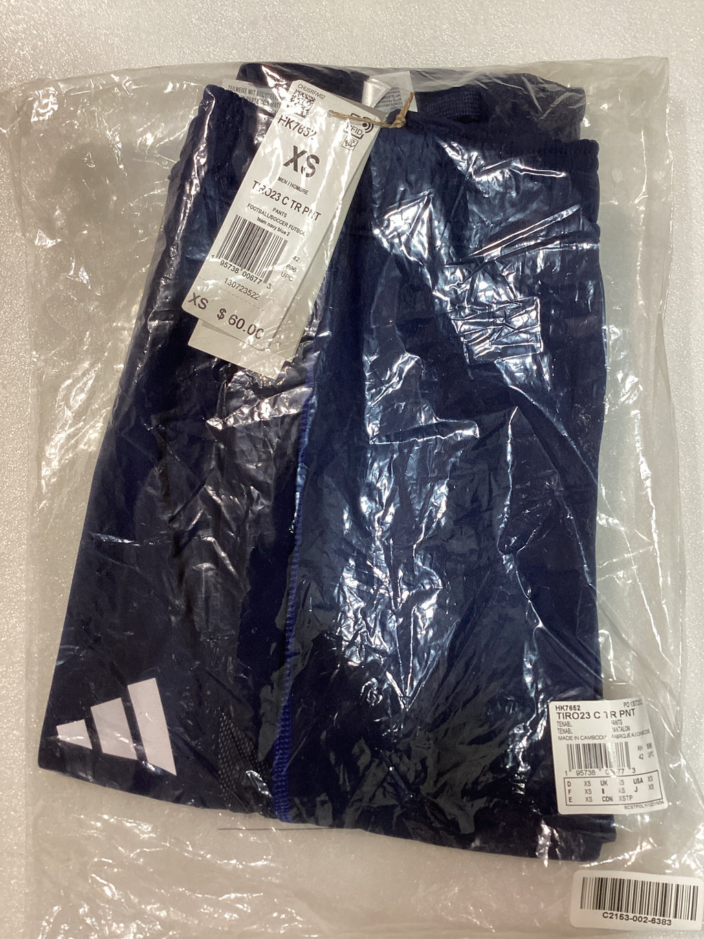 Pantalones ADIDAS HK7652 TIRO23 C TR PNT para hombre, color azul marino, talla XS