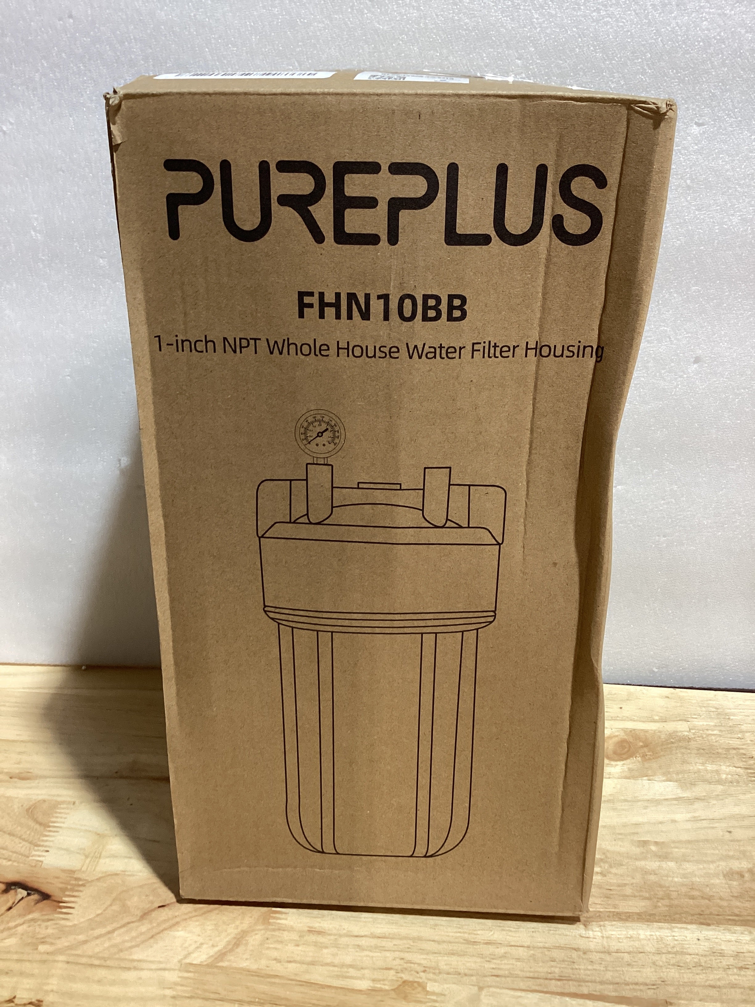Carcasa para Filtro de Agua PUREPLUS 10"x4.5" — Sistema de Pre-Filtración Universal con Manómetro y Puerto NPT 1"