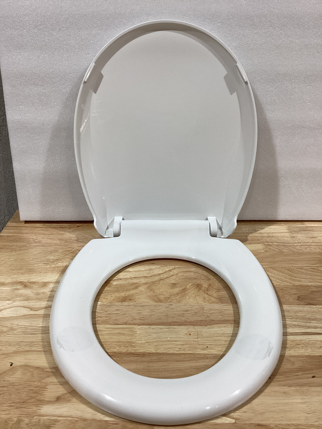 Aünsffer Asiento de Inodoro Redondo 16.5'' — Cierre Suave Silencioso, PP Blanco, 2 Años de Garantía