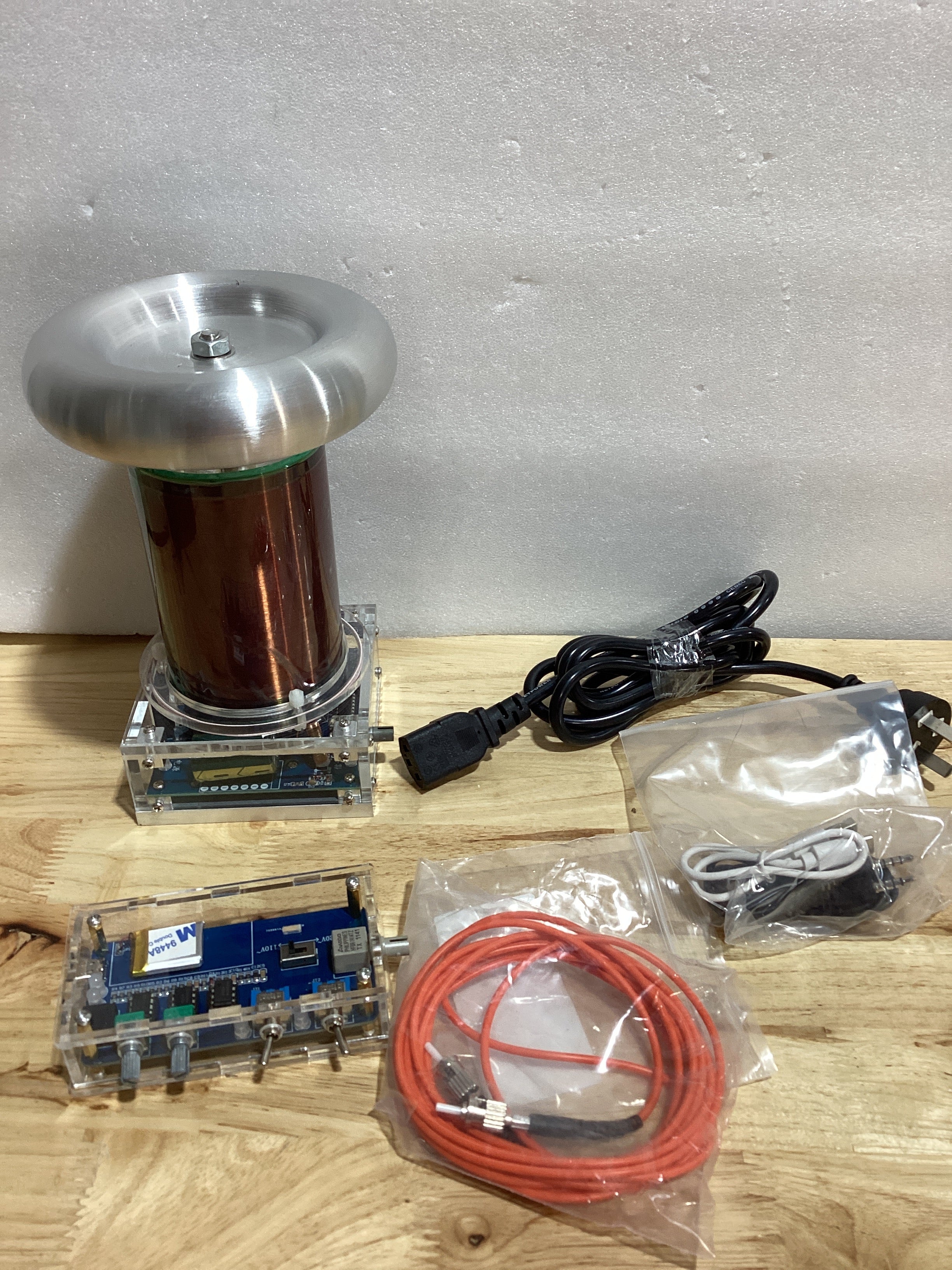 Bobina de Tesla Musical SSTC 7.87'' — Generador de Arco de Alta Frecuencia para Educación Científica y Física — CONSEGUIR EL CONECTOR PARA LA CORRIENTE, VER FOTOS