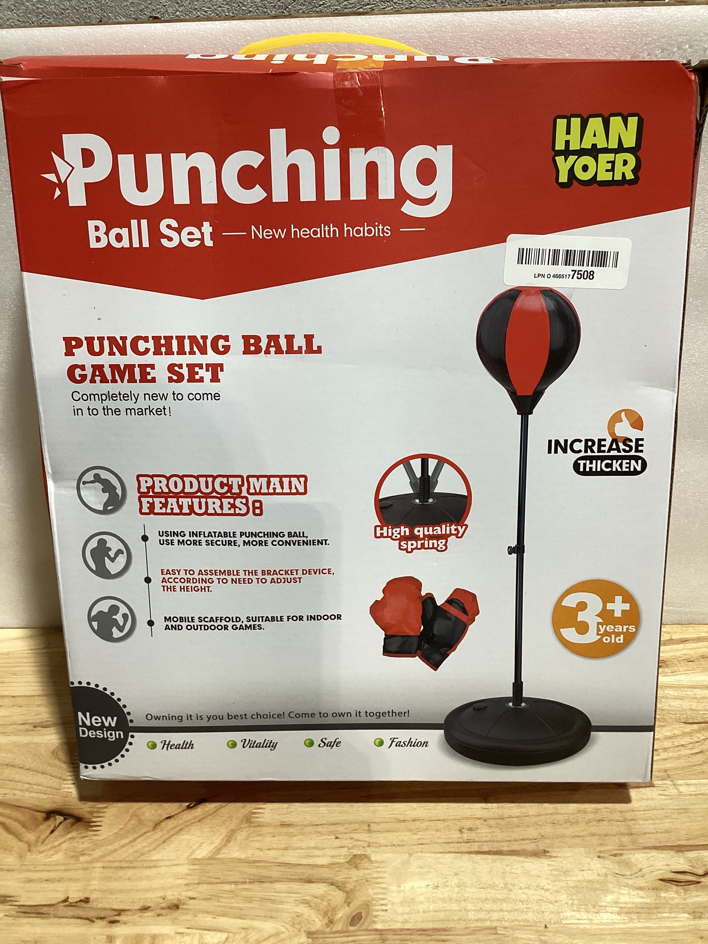 Saco de Boxeo para Niños 3-12 Años – Set Ajustable con Guantes, Regalo para Niños y Niñas