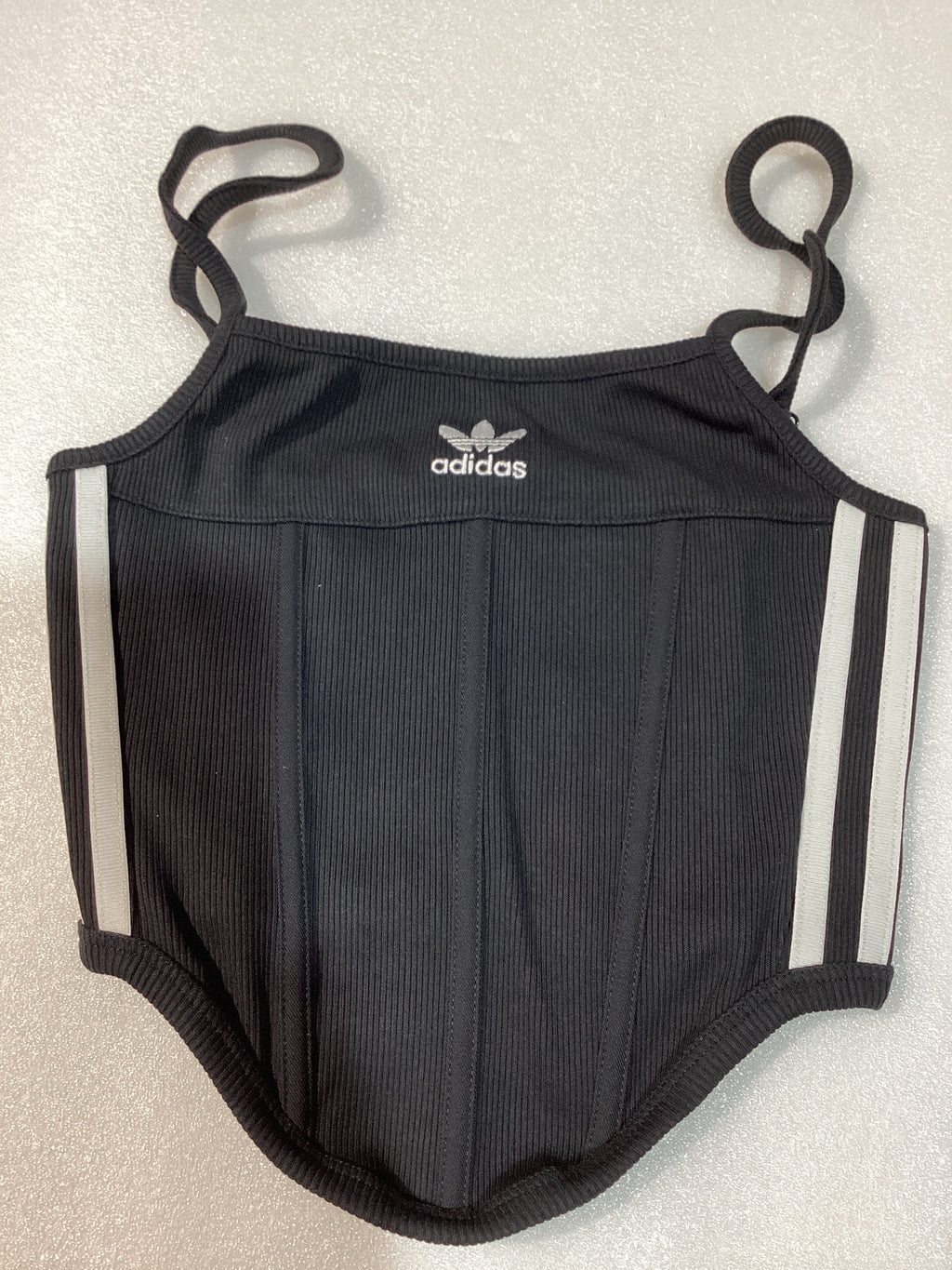 Corsé Adidas Originals Adicolor 3 Bandas para Mujer – Talla 6, Color Negro/Blanco