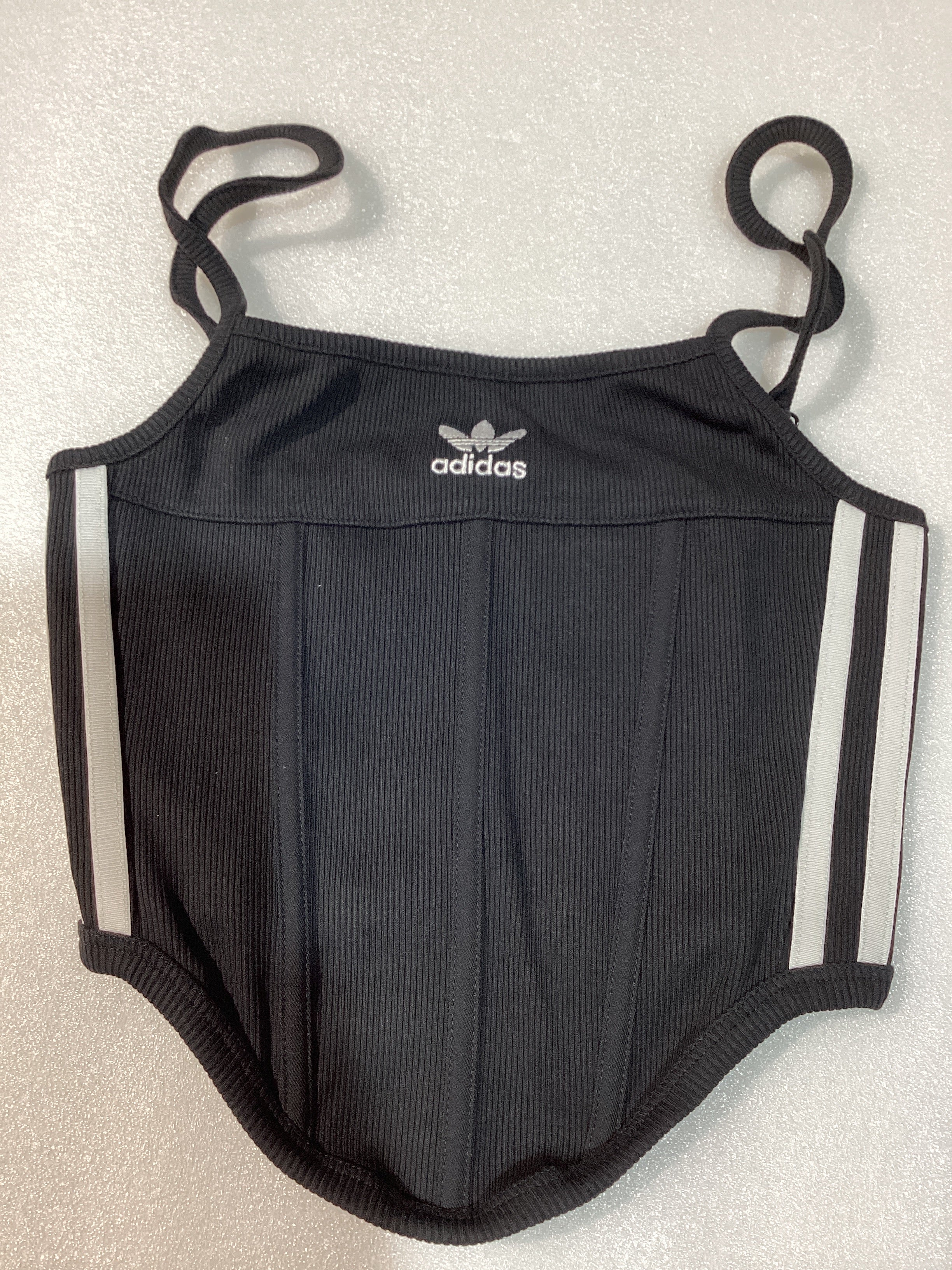 Corsé Adidas Originals Adicolor 3 Bandas para Mujer – Talla 6, Color Negro/Blanco