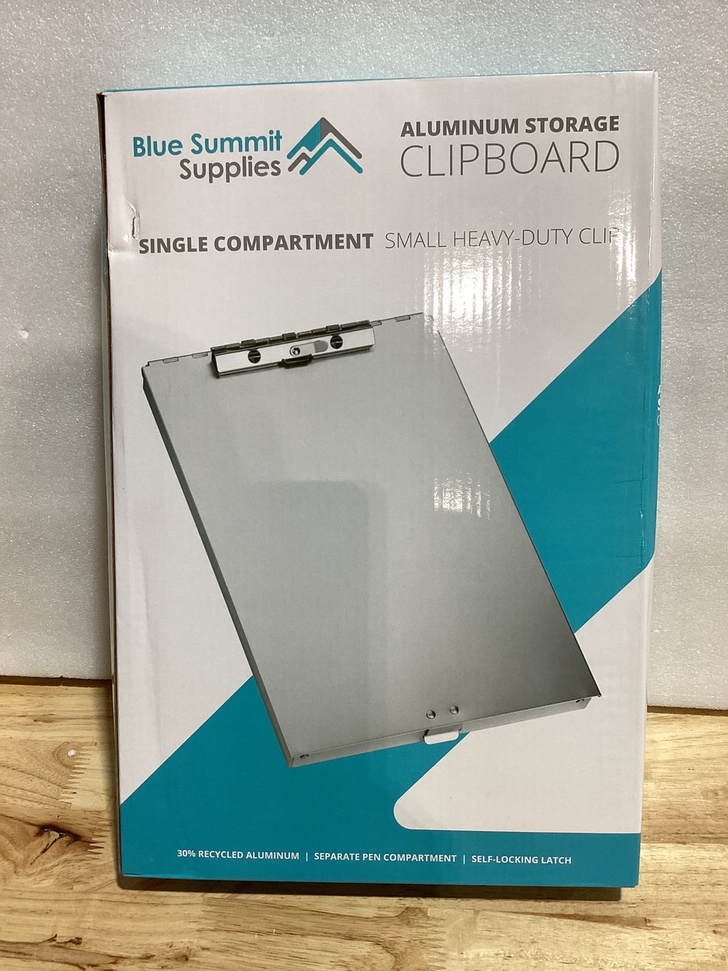 Portapapeles con Compartimento de Almacenamiento Blue Summit Supplies – Aluminio, Clip para Carta, Oficina y Obra