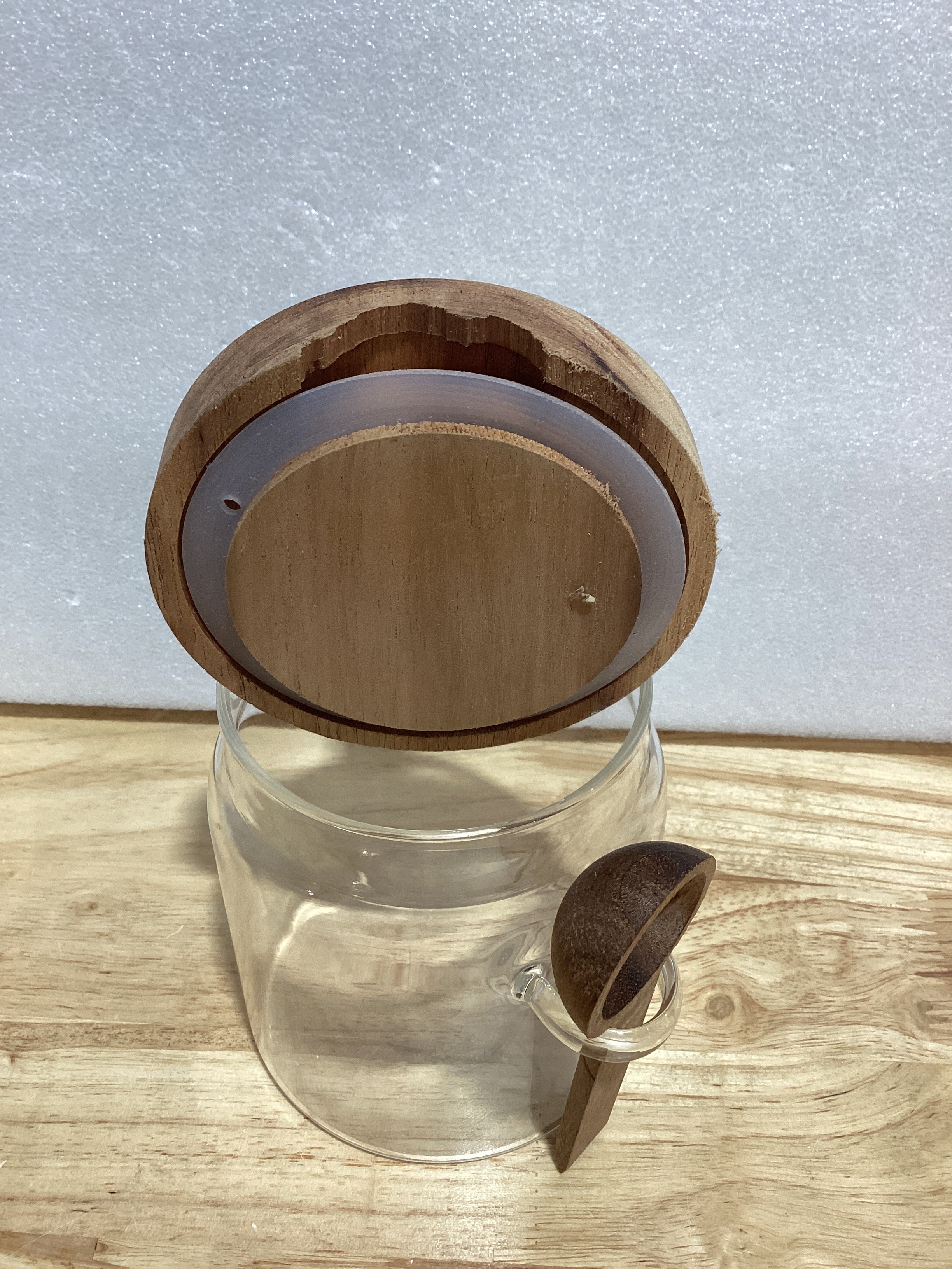 Coriario Tarro de vidrio de 13 onzas con tapa y cuchara, recipiente hermético de vidrio para azúcar, boca ancha, recipiente de almacenamiento de café de vidrio transparente para alimentos y té