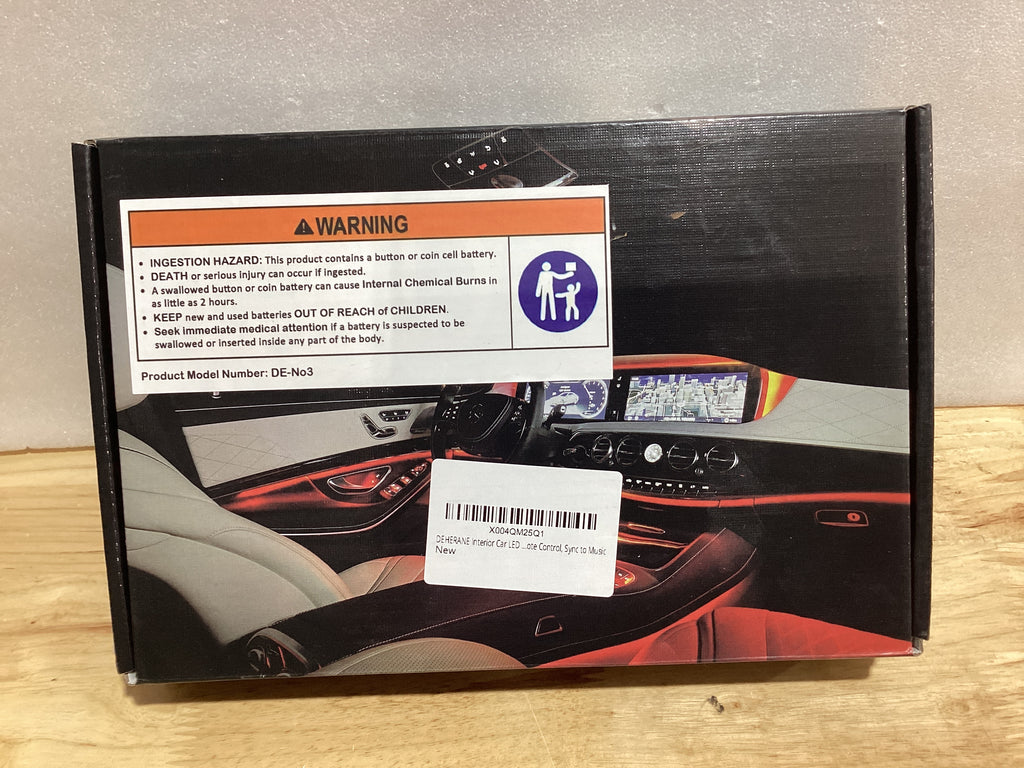 Kit de Luces LED RGB para Interior de Auto DEHERANE 6 en 1 — 315" Fibra Óptica, 16 Millones de Colores, App y Control Remoto, Sincroniza con Música