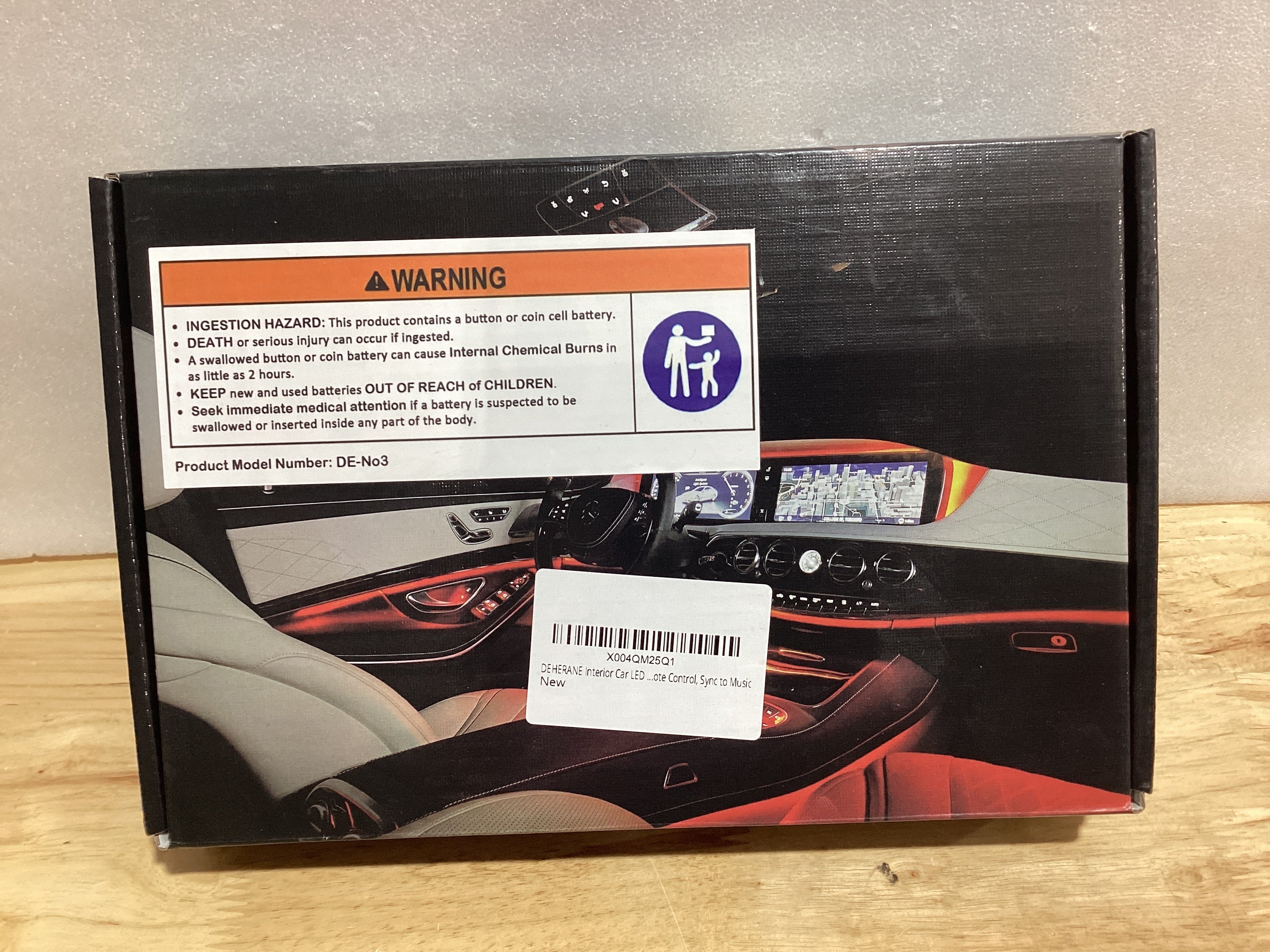 Kit de Luces LED RGB para Interior de Auto DEHERANE 6 en 1 — 315" Fibra Óptica, 16 Millones de Colores, App y Control Remoto, Sincroniza con Música