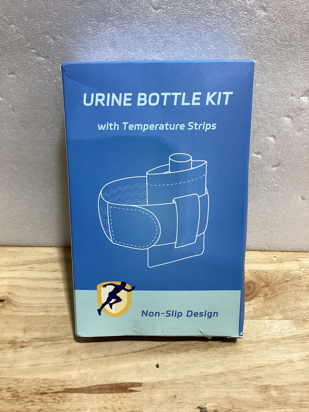 Kit completo de prueba de orina, botella vacía translúcida más pequeña de 3 onzas, correa oculta para las piernas que no se cae y de alta elasticidad, tiras de temperatura para prueba de orina