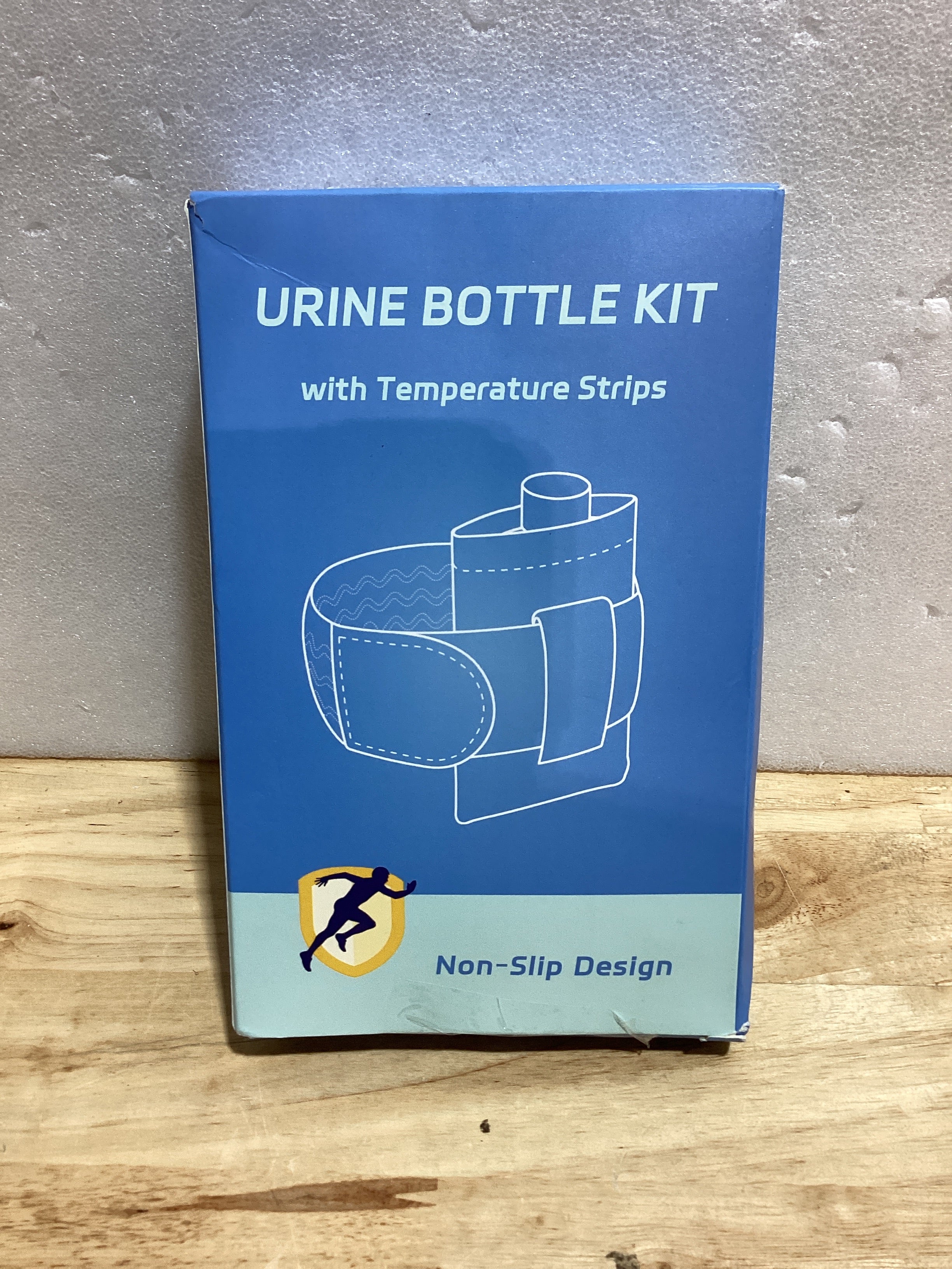 Kit completo de prueba de orina, botella vacía translúcida más pequeña de 3 onzas, correa oculta para las piernas que no se cae y de alta elasticidad, tiras de temperatura para prueba de orina