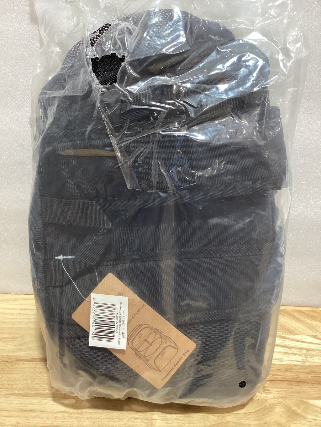 Mochila Deportiva WOLT – Grande con Compartimento para Balón y Zapatos, Baloncesto, Fútbol, Gym y Viajes, Negro