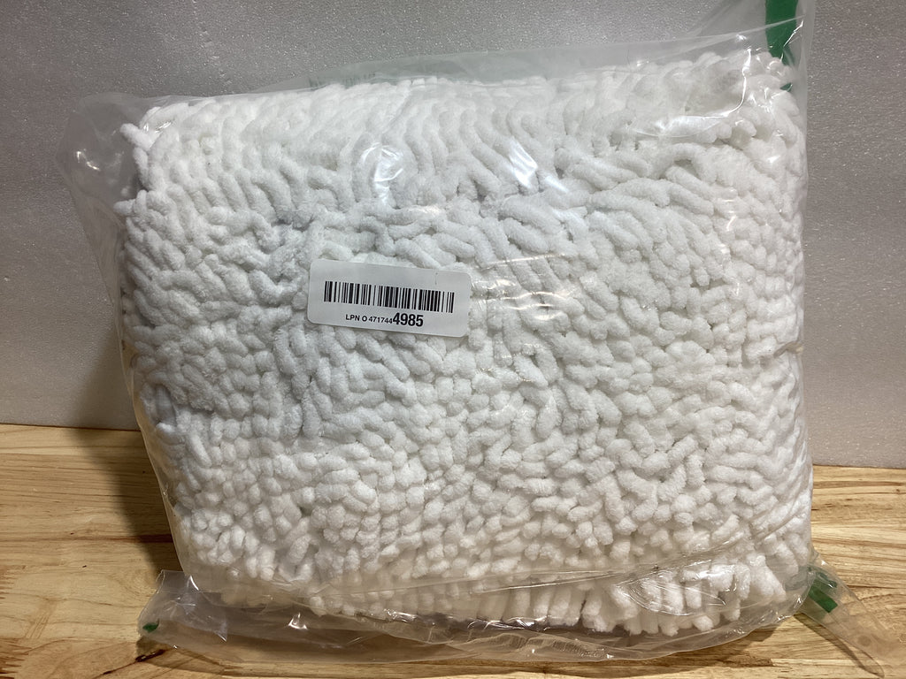 Tapete de Baño Chenille Smiry Luxury 47x20 pulgadas – Ultra Suave, Absorbente, Antideslizante, Lavable a Máquina, Color Blanco
