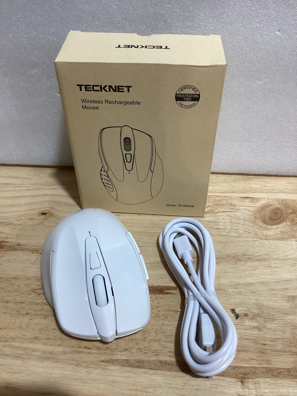 TECKNET Ratón USB con cable, ratón con cable de 6 botones con 4 DPI ajustables, ratón óptico para computadora con diseño ergonómico y cable de 5 pies para laptop, Chromebook, PC, escritorio, Mac