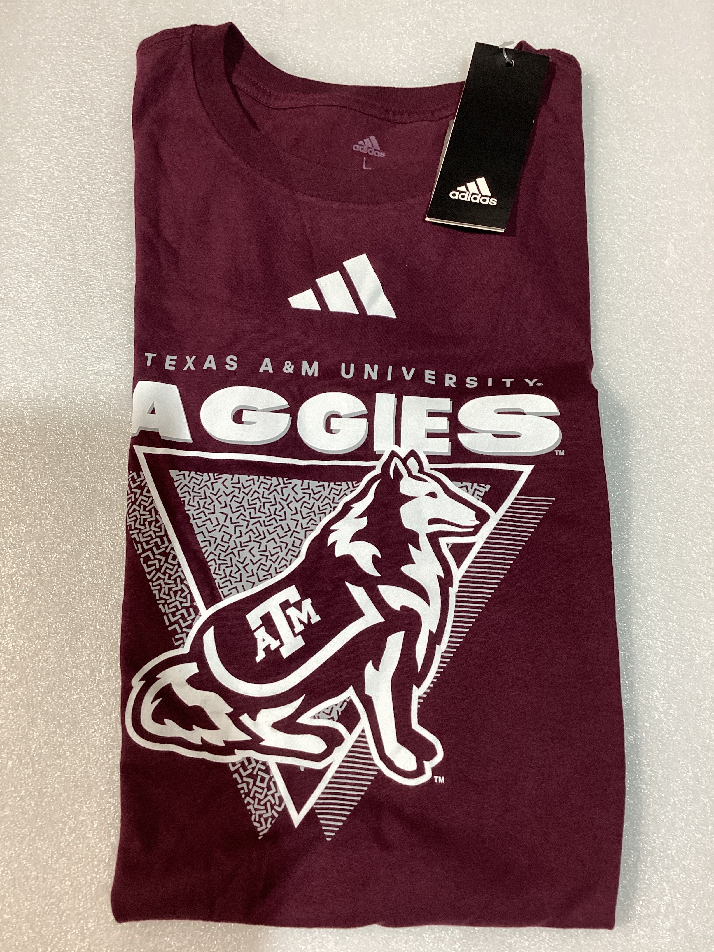 Camiseta Aggies para Hombre – Talla L, Color Morado