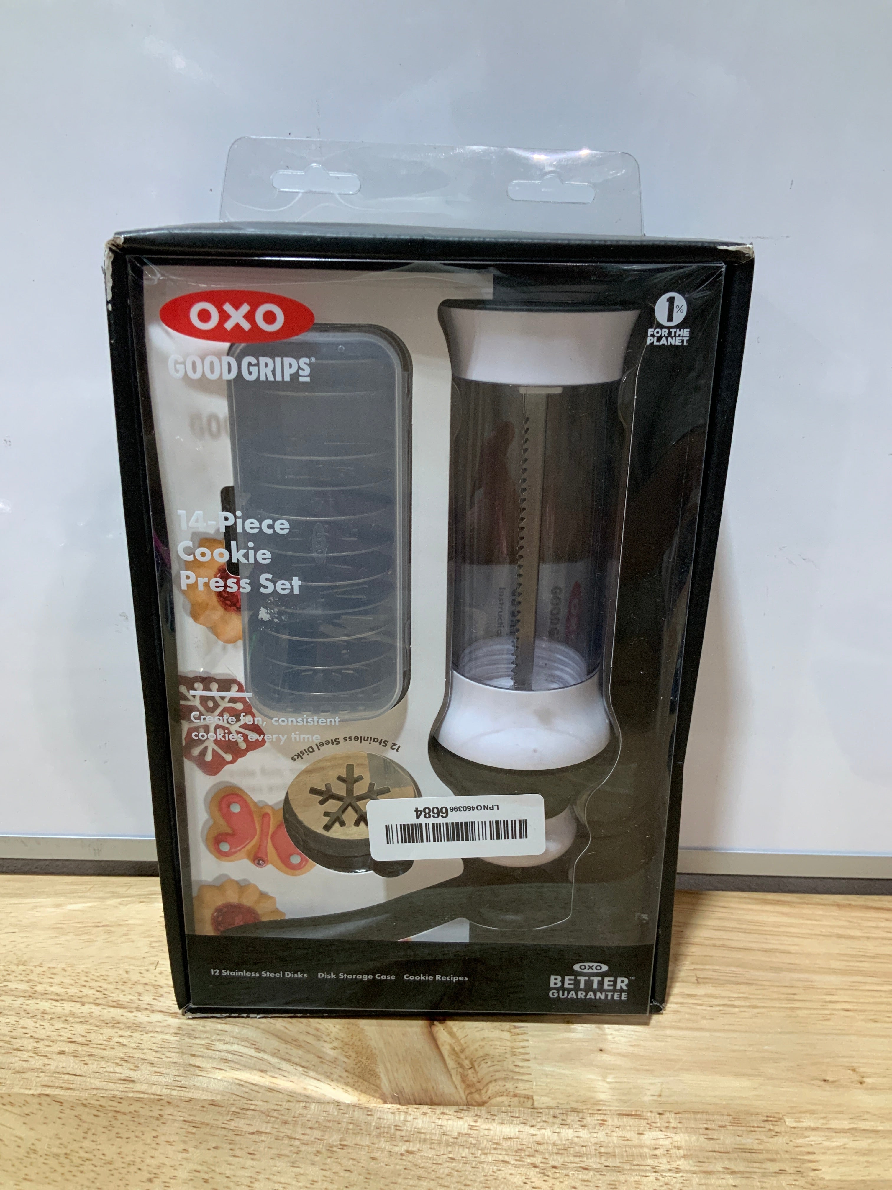 OXO Good Grips – Prensa para Galletas 14 Piezas con 12 Discos de Acero Inoxidable y Estuche