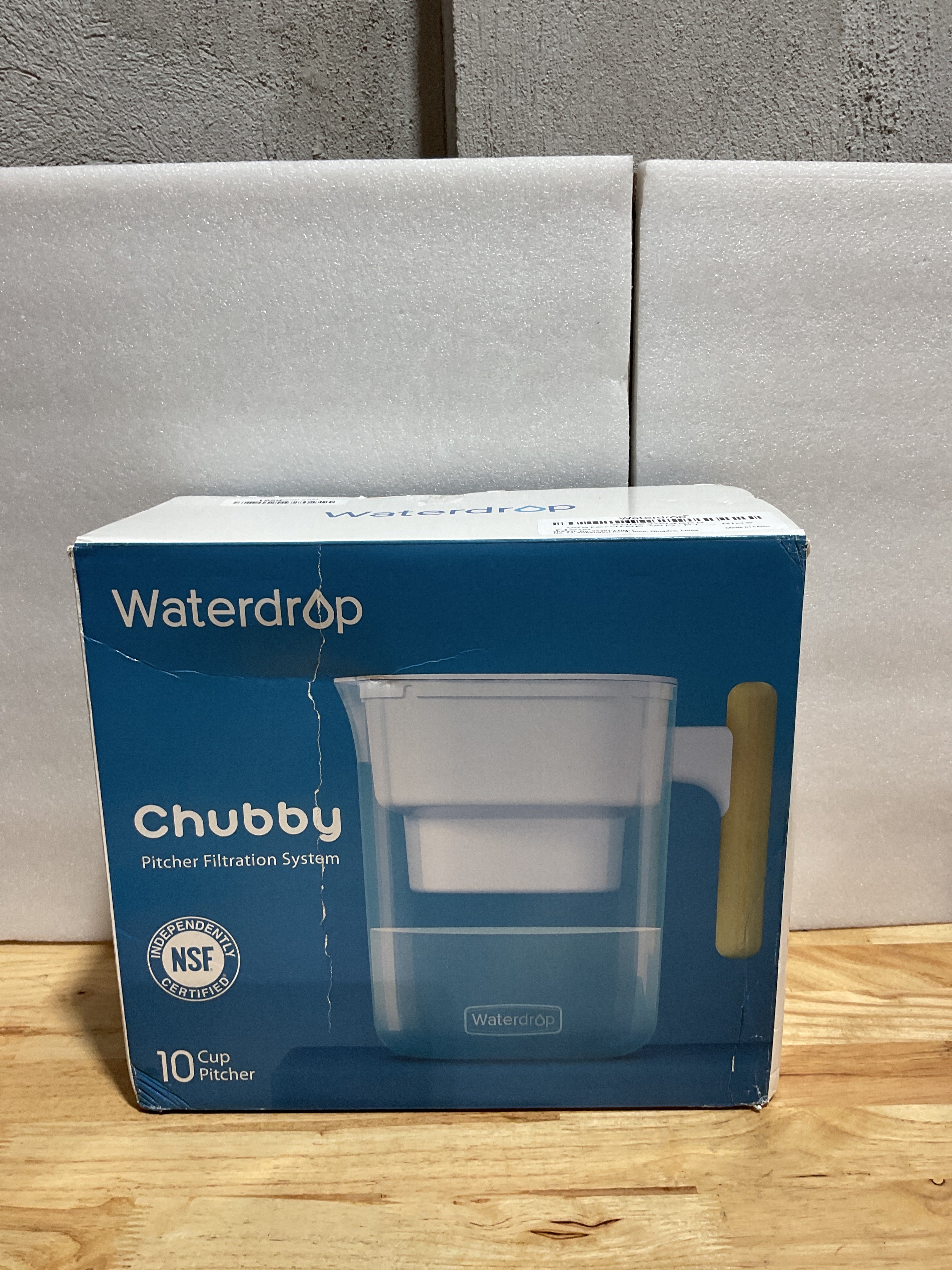 Jarra Filtradora de Agua Waterdrop 10 Tazas – 200 Galones, Certificada NSF, Sin BPA, Azul