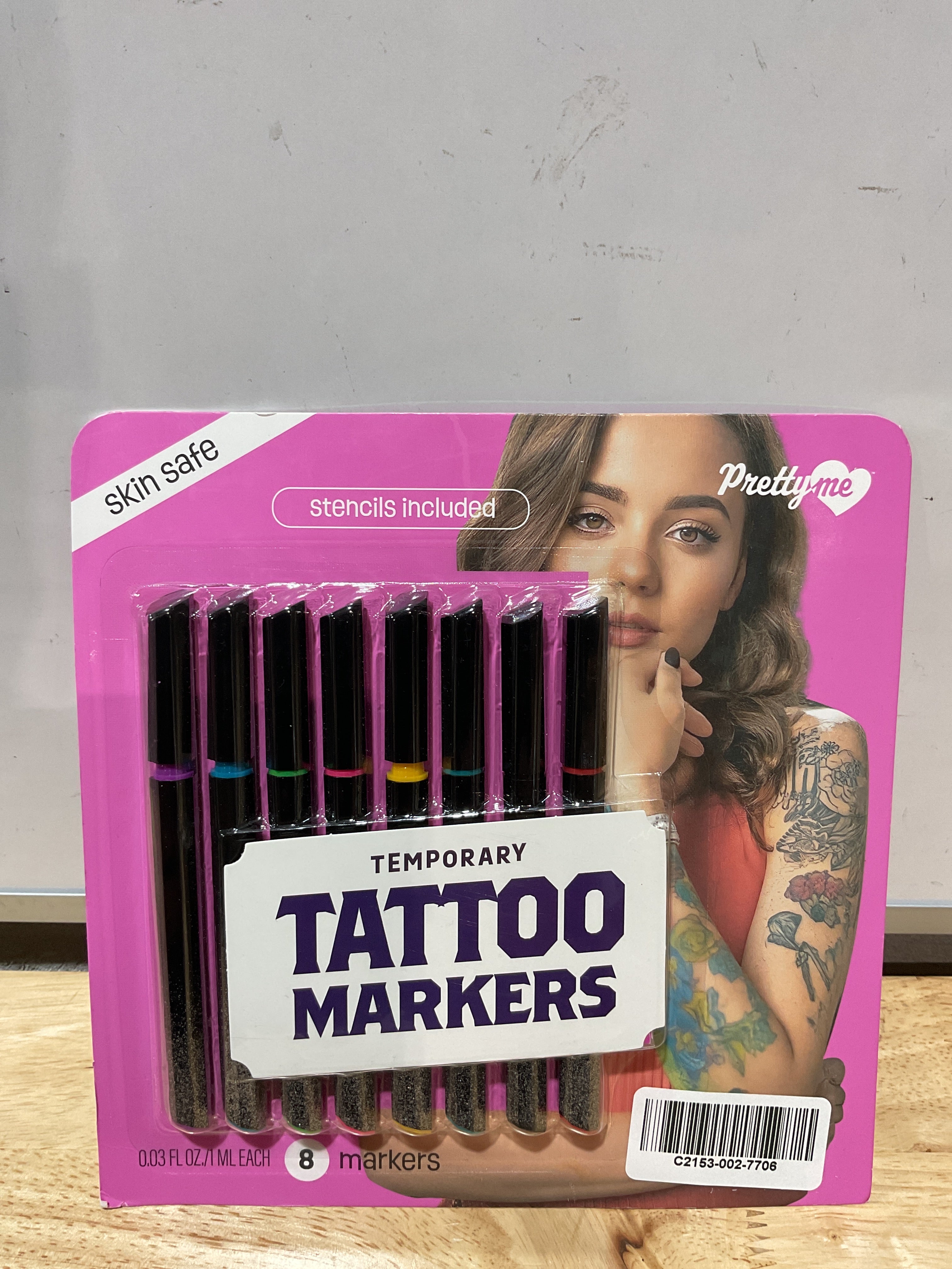 Kit de Marcadores de Tatuajes Temporales Pretty Me – 8 Marcadores para Niñas, Adolescentes y Adultos