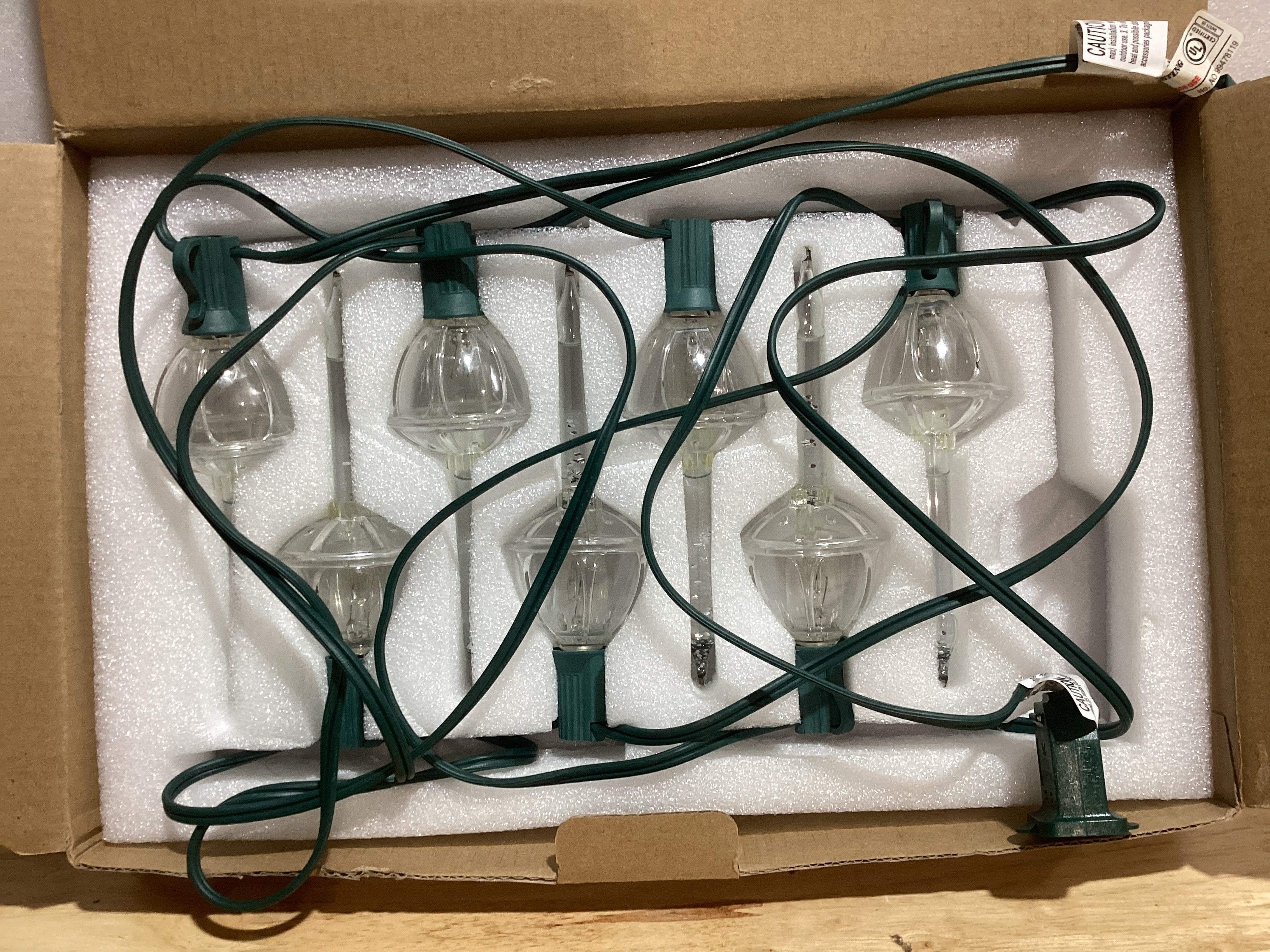 Luces de burbujas de Navidad, cadena de luces de 11 pies con 7 bombillas vintage con purpurina para árbol de Navidad, vacaciones y celebraciones, alambre verde