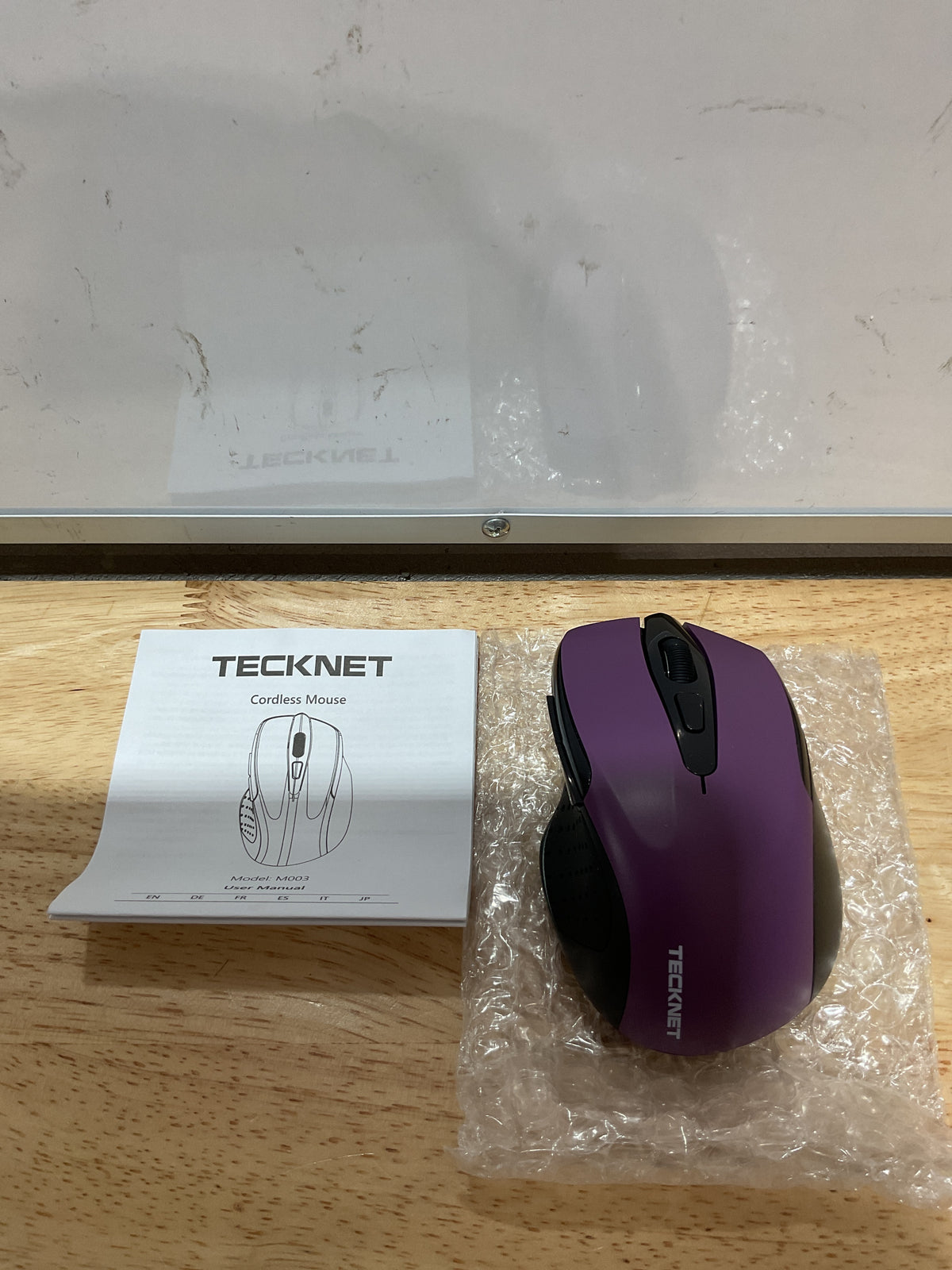 Mouse Inalámbrico TeckNet 2.4G Ergonómico — 2600 DPI, 6 Botones (Morado)