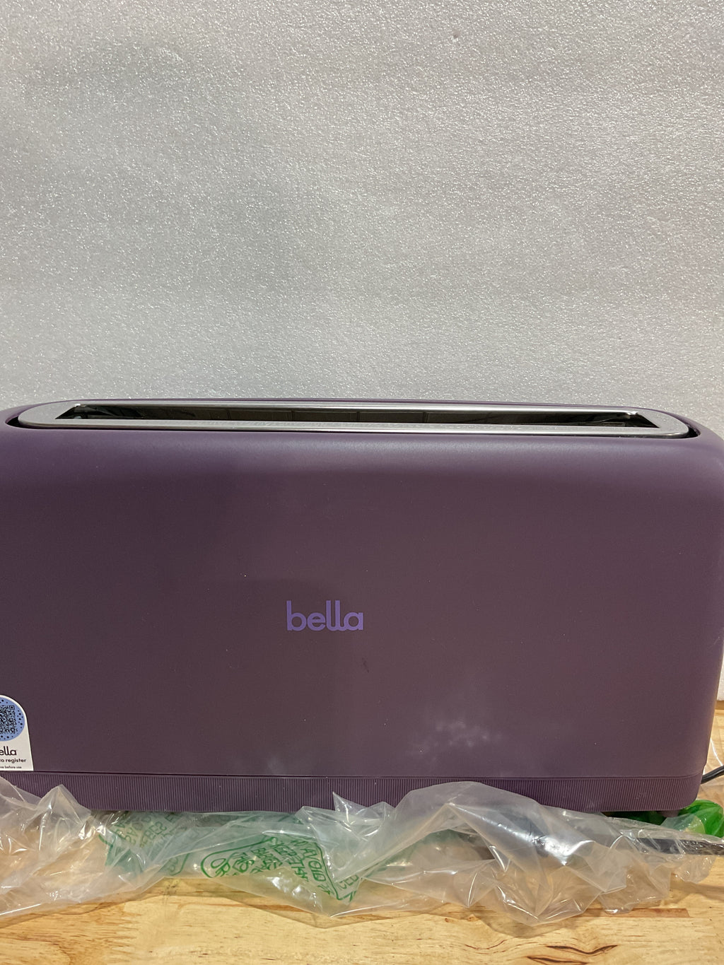 Tostador bella 2 Rebanadas Slim Plum – Ranura Larga 25 cm, 900 W, Control de 6 Niveles