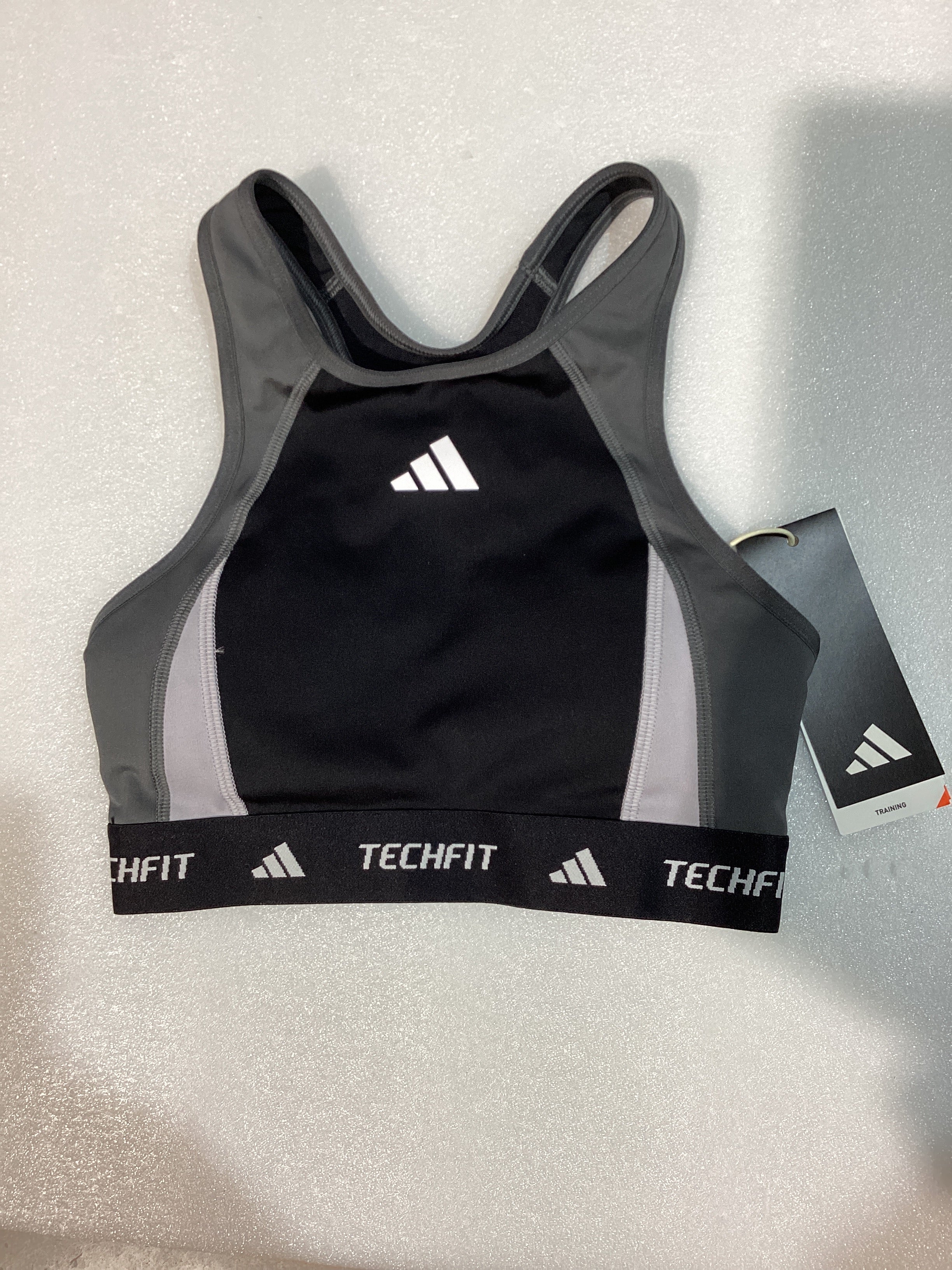 adidas Techfit Medium-Support High-Neck Colorblock Bra Sujetador para Mujer