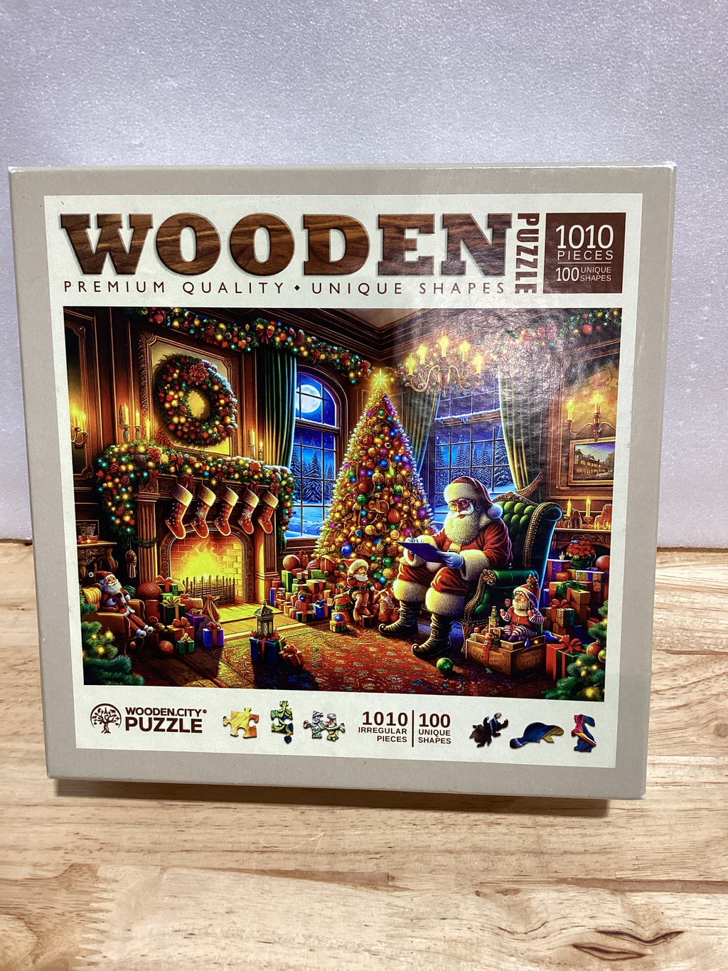 Rompecabezas Navideño WOODEN.CITY 1000 Piezas para Adultos – La Magia de la Noche de Navidad, Fabricado en la UE