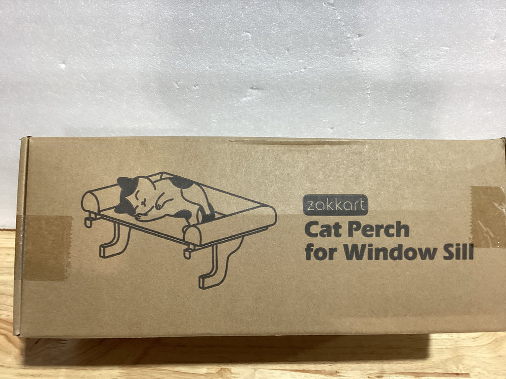 Repisa para Gatos Zakkart 24" con Bolster Ortopédico – Madera Premium y Marco Metal | Asiento Ventana