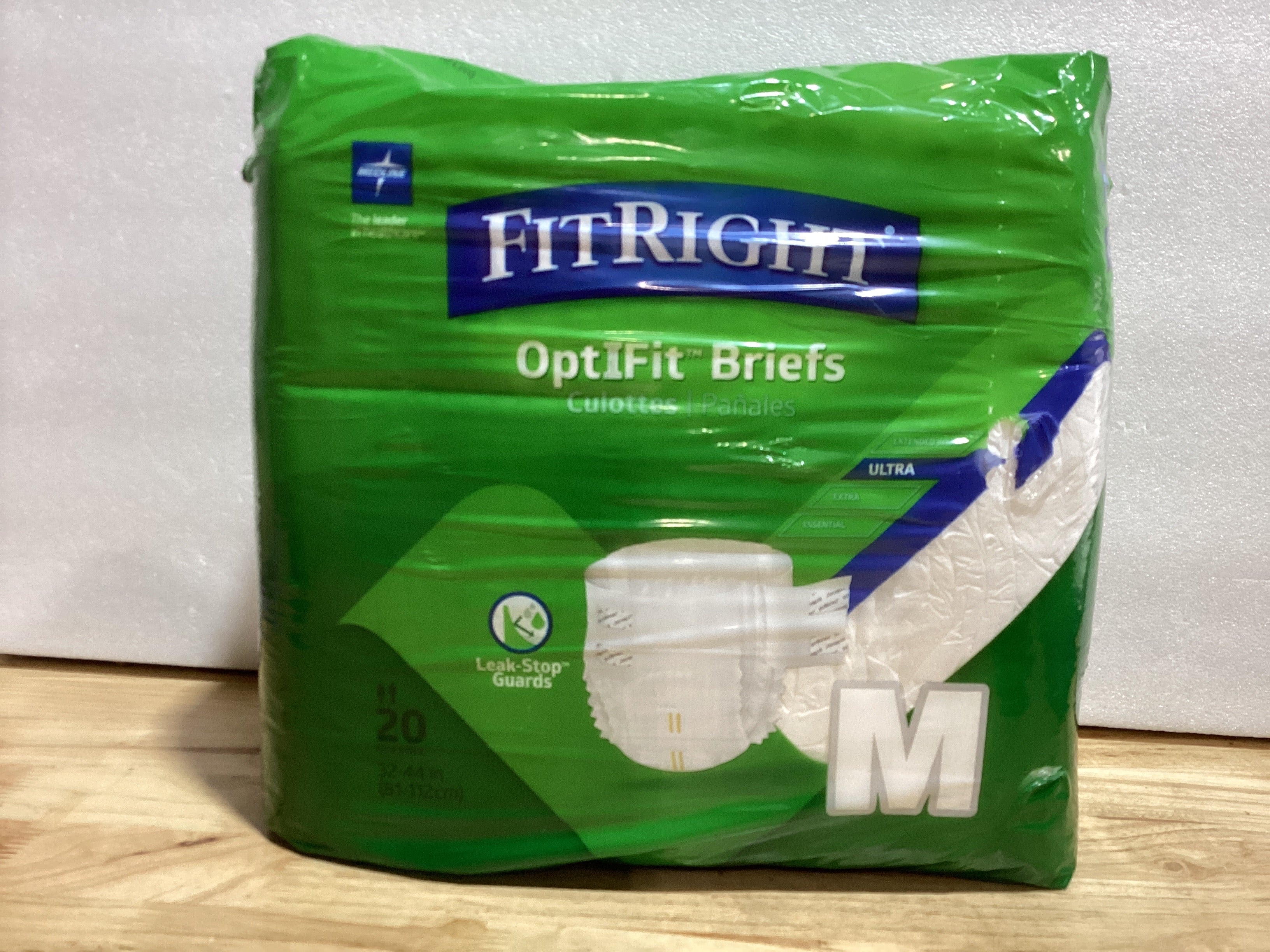 FitRight Ultra - Pañales para adultos, calzoncillos desechables para incontinencia, pañal a prueba de fugas, calzoncillos absorbentes para hombres y mujeres, máxima protección, medianos, se ajustan