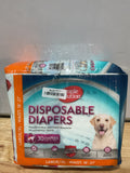 Pañales Desechables para Perras Simple Solution – Talla Grande (18-27 pulg.) | 30 Unidades