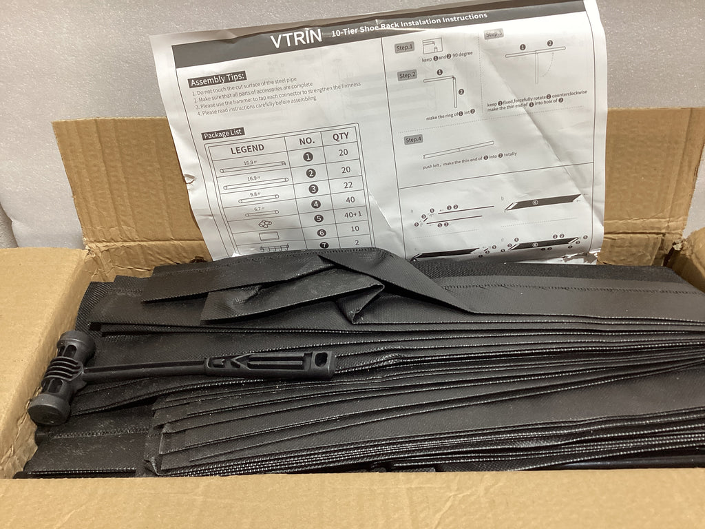Zapatera VTRIN 10 Niveles — Organizador Metálico de Gran Capacidad para Closet y Entrada