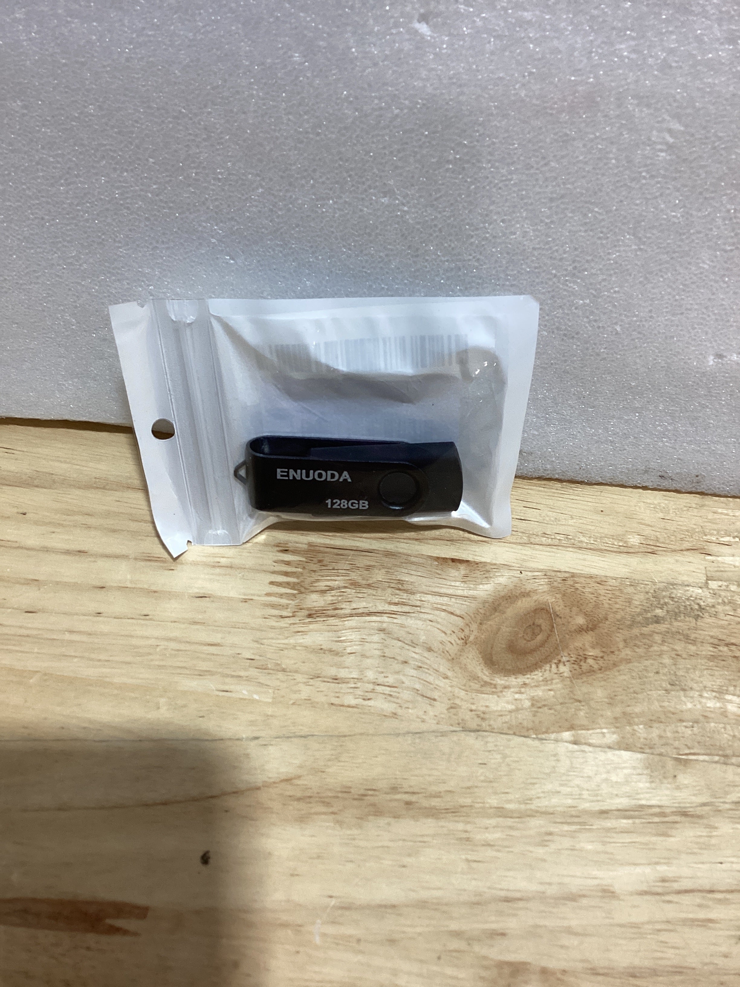 ENUODA - Unidad flash de 128 GB, 1 unidad de pulgar de 128 GB, diseño giratorio USB 2.0, memoria USB 2.0, almacenamiento de datos, unidad de bolígrafo para computadora portátil (negro)