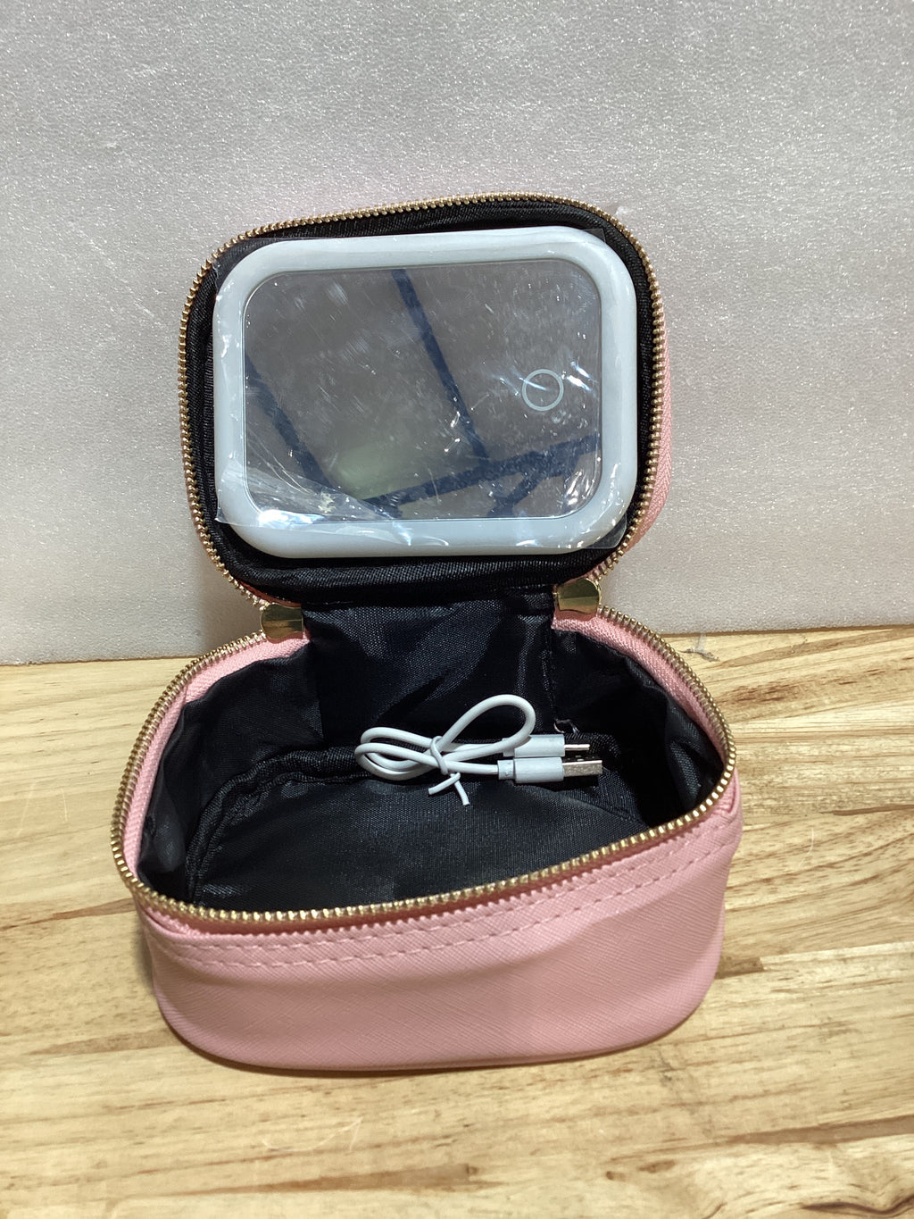 Extrei Gent Neceser de Maquillaje Pequeño Estuche de Viaje con Espejo y Luz Mini Estuche de Viaje para Maquillaje Organizador de Cosméticos 3 Niveles de Brillo Ajustables Neceser Portátil para Artistas, Rosa, Pequeño, Mini