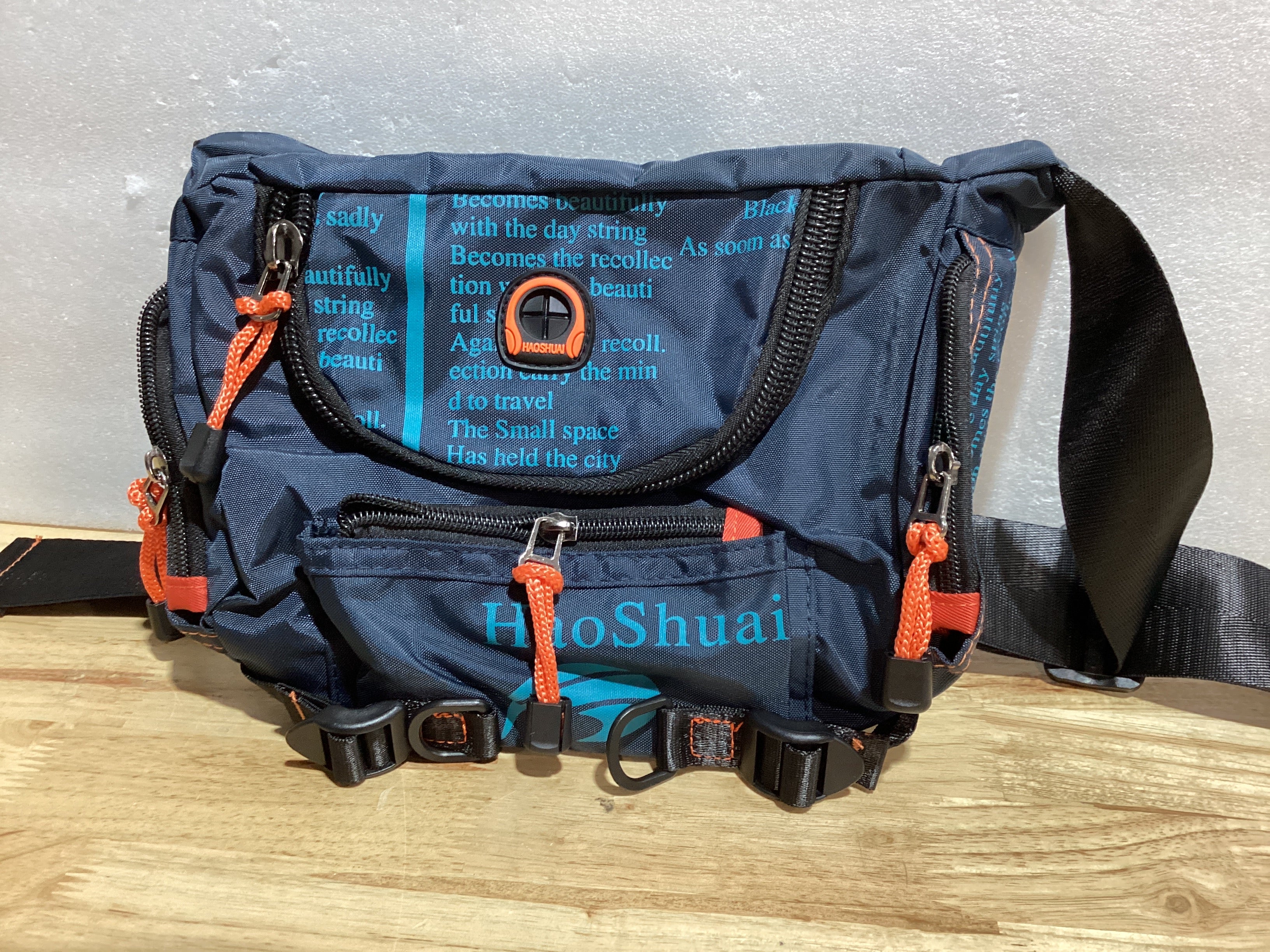 Riñonera deportiva tipo bandolera para hombre (azul oscuro)