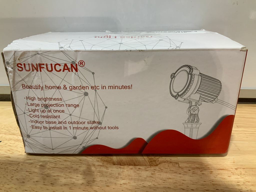 SUNFUCAN Laser Christmas Projector Lights Outdoor, Outdoor Garden Laser Light, Landscape Lights with Red and Green Stars, IP65 Waterproof,Cold Resistant. Suitable for Holiday, Party, Garden Decorati