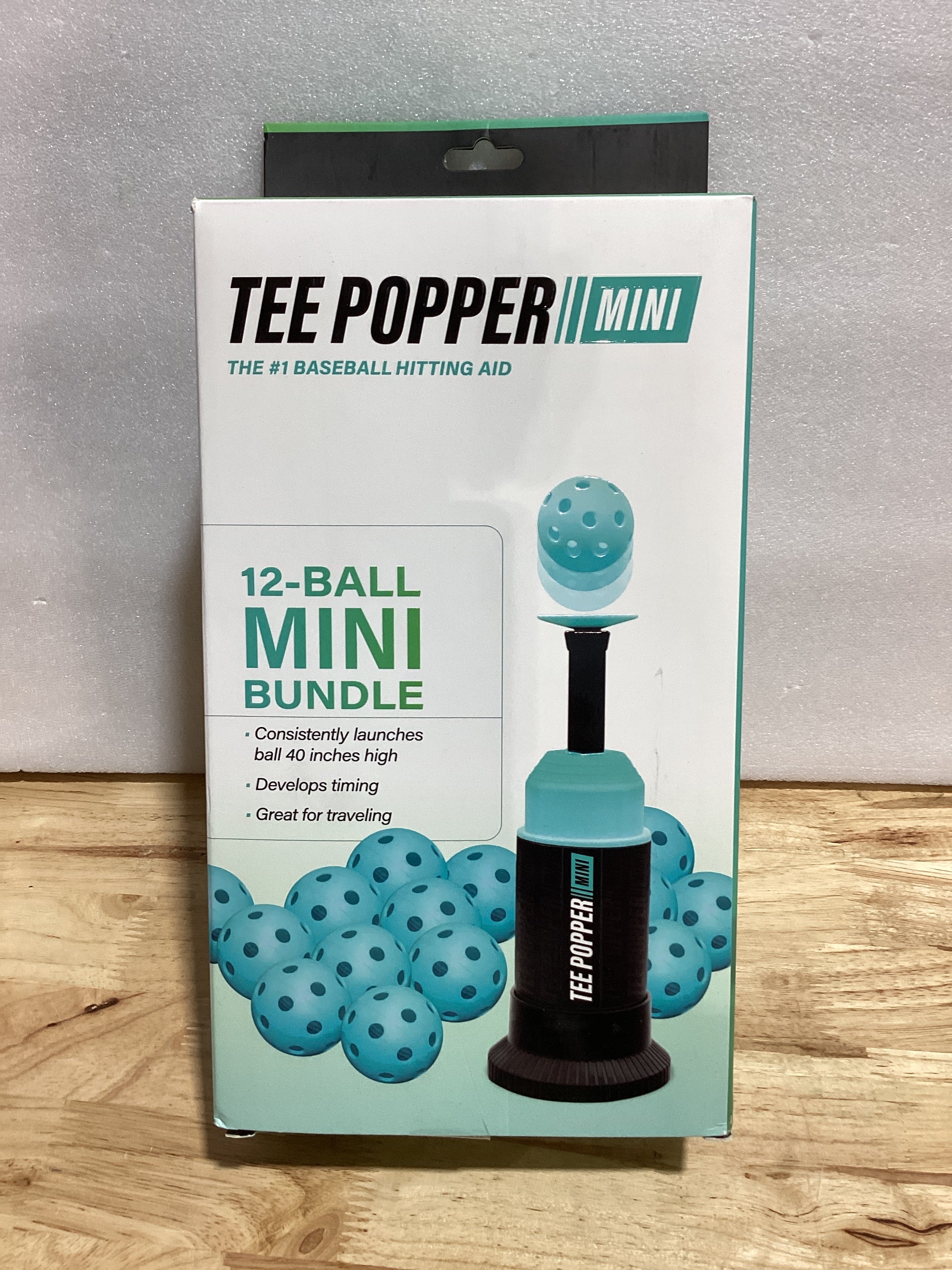 Kit de Entrenamiento de Béisbol Bandit Sports Mini Tee Popper – 12 Pelotas Incluidas | Bateo sin Pitcher