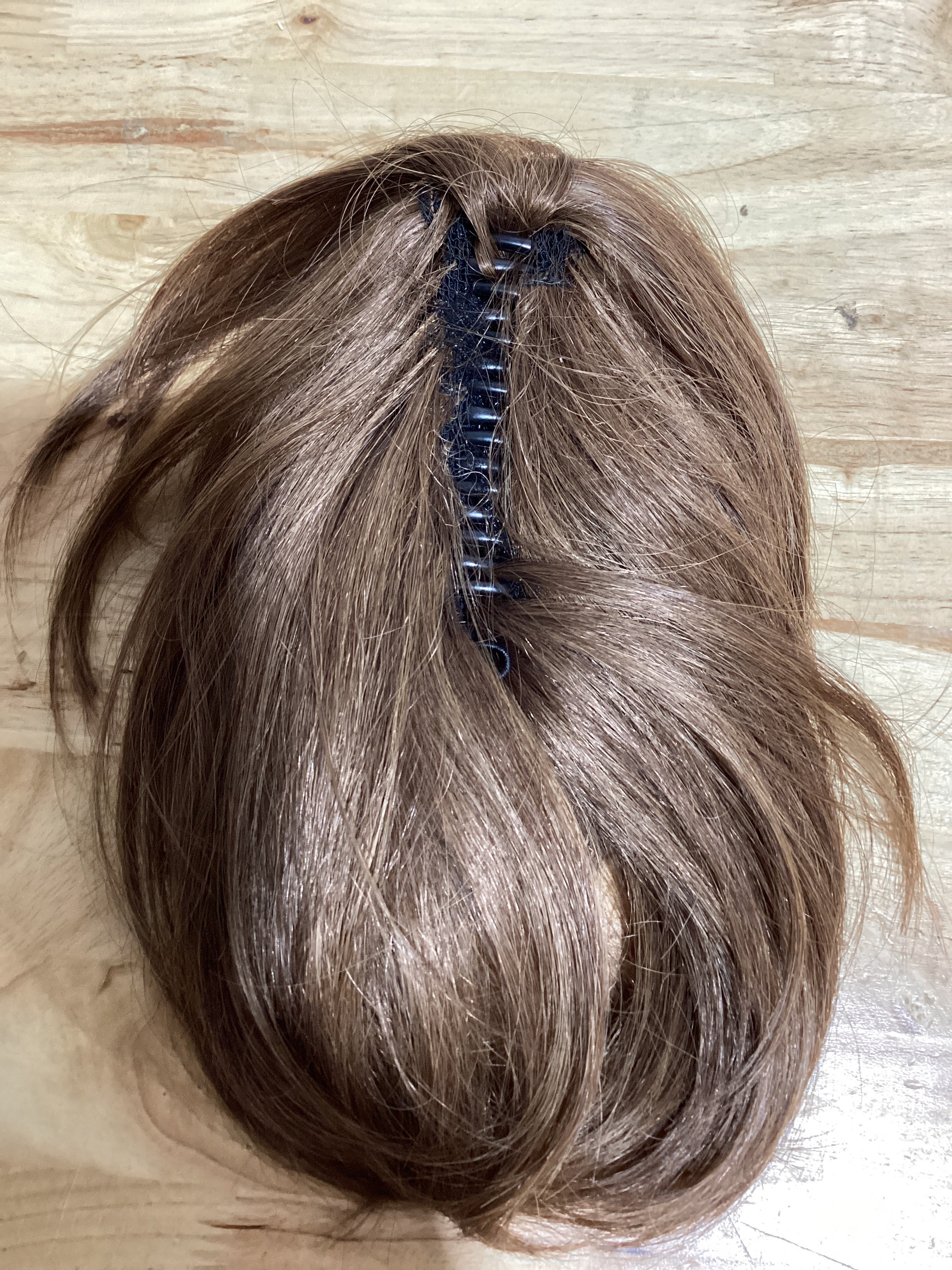 BARSDAR Extensiones de Moño de Cabello Liso - Extensiones de Moño de Coleta de Cabello Liso Corto Totalmente Sintético para Mujeres - Coleteros de Moño de Cabello Desordenado Elástico Diarios