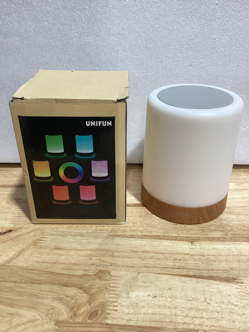 UNIFUN Luz nocturna, lámpara táctil para dormitorios, sala de estar, lámparas de mesa portátiles de cabecera con batería interna recargable, intensidad regulable 2800K-3100K, luz blanca cálida