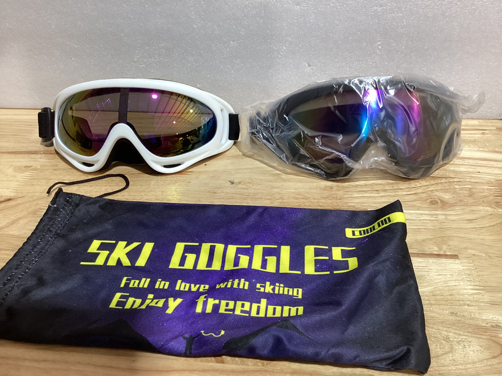 Dizywiee Paquete de 2 gafas de esquí para niños, gafas de snowboard para adultos, jóvenes, adolescentes, niños y niñas, gafas de deportes de nieve de invierno