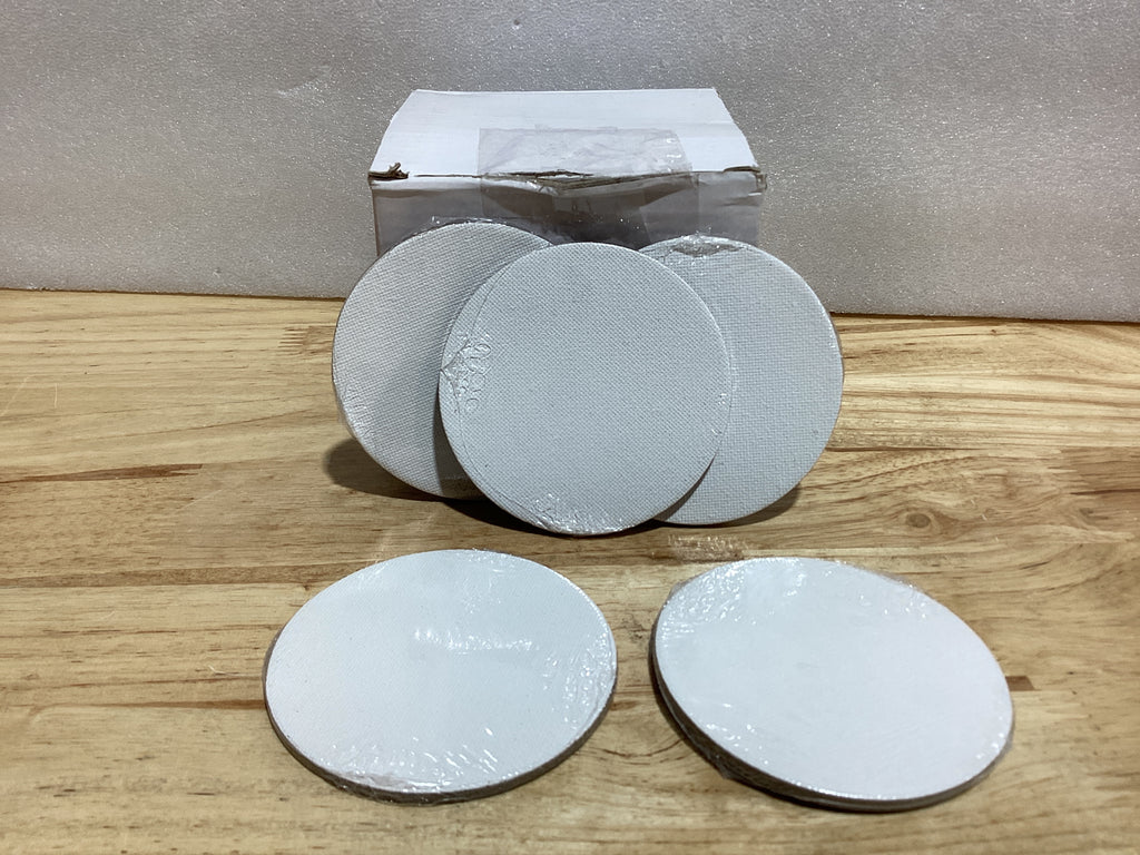 Engrowtic 25 piezas de mini panel de lienzo magnético para pintar azulejos de arte para nevera, taquilla, manualidades (redondo, 3 pulgadas)