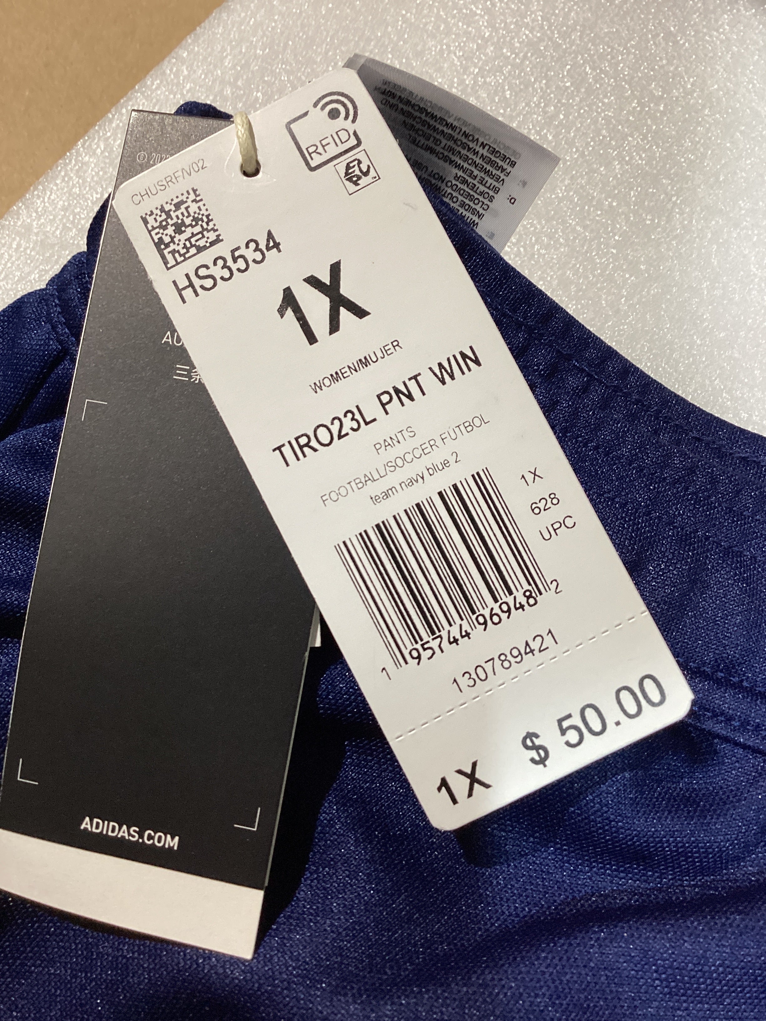 Pants Adidas Tiro 23 para Mujer – Talla 1XL, Color Azul