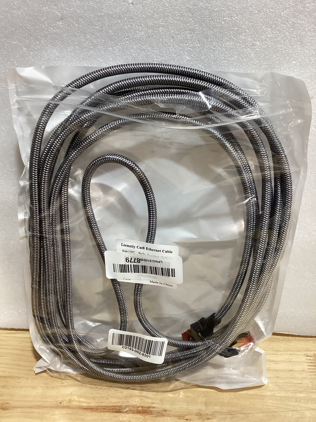 Cable Ethernet Cat 8 de 1.5 pies, cables de Internet LAN Gigabit de alta velocidad de 40 Gbps 2000 MHz, cable de conexión RJ45 trenzado redondo S/FTP, para hogar inteligente, oficina, juegos