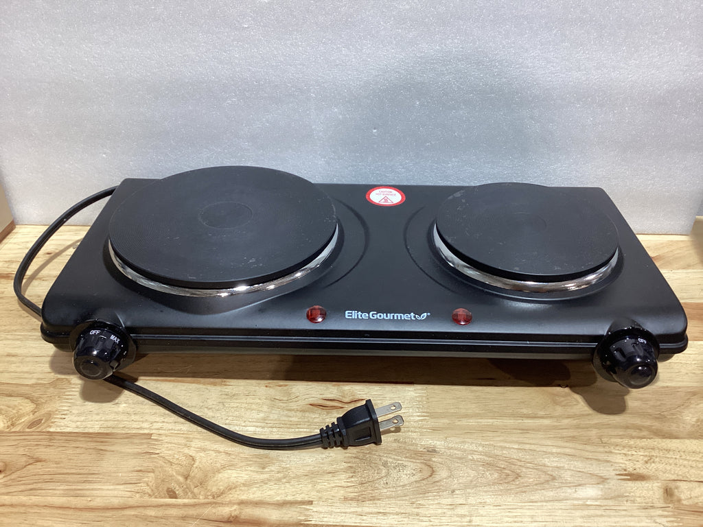 Parrilla Eléctrica Doble Elite Gourmet EDB-302BF | 1500W, Hierro Fundido, Control de Temperatura