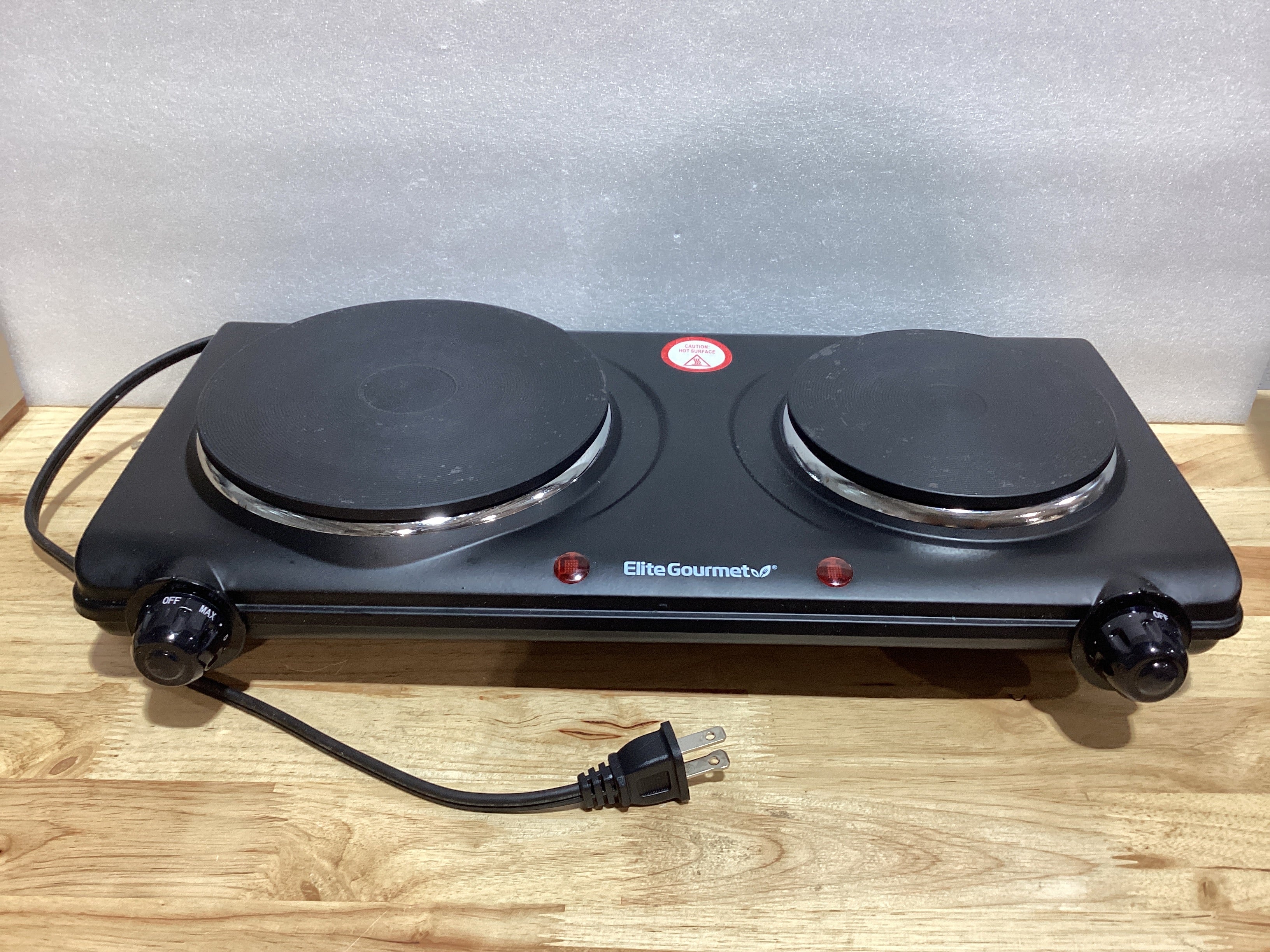 Parrilla Eléctrica Doble Elite Gourmet EDB-302BF | 1500W, Hierro Fundido, Control de Temperatura