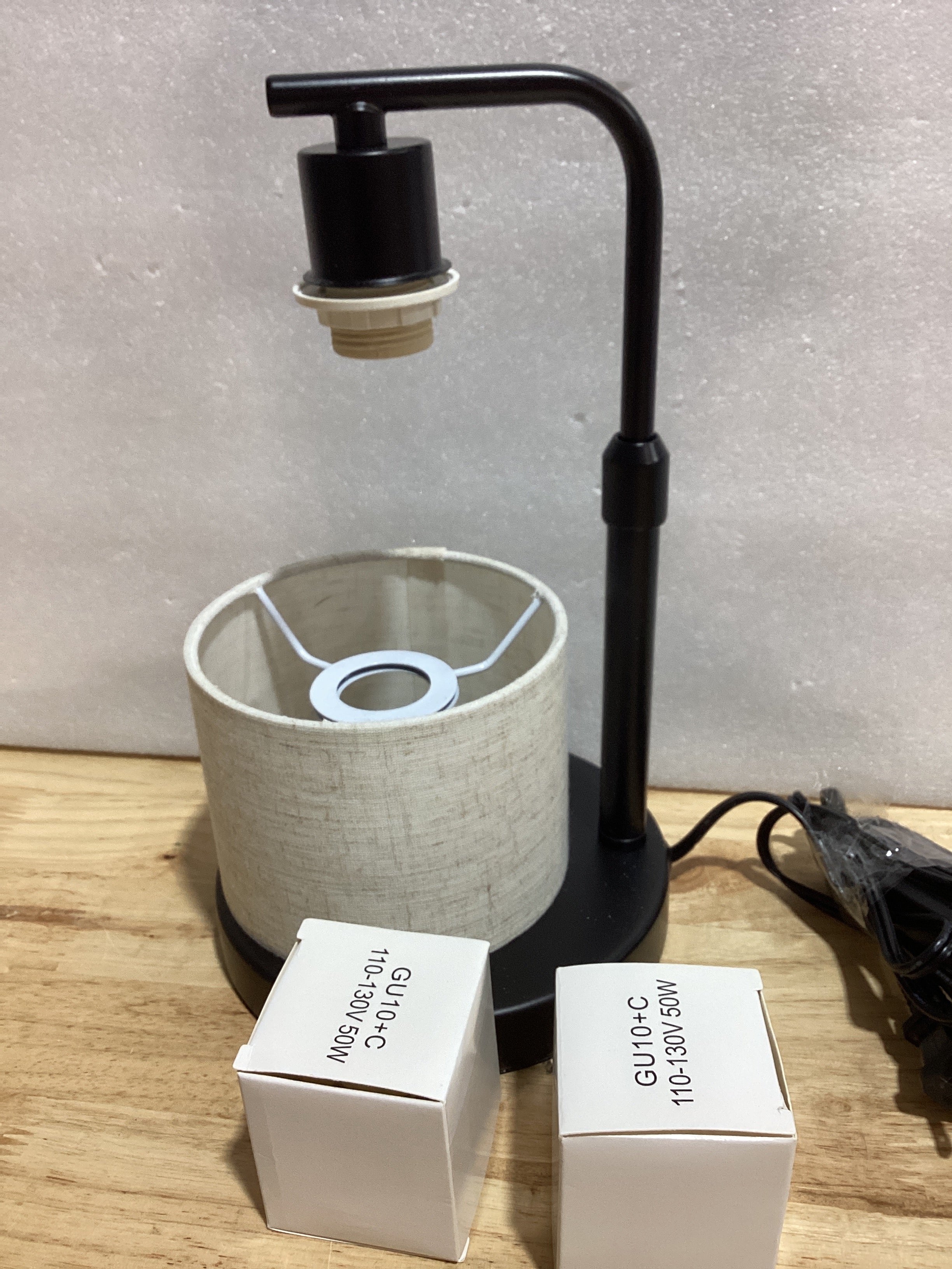 Lámpara Calentadora de Velas con Timer y Regulador de Intensidad – Altura Ajustable, 2 Bombillas, Decoración de Hogar, Regalo para Mujér