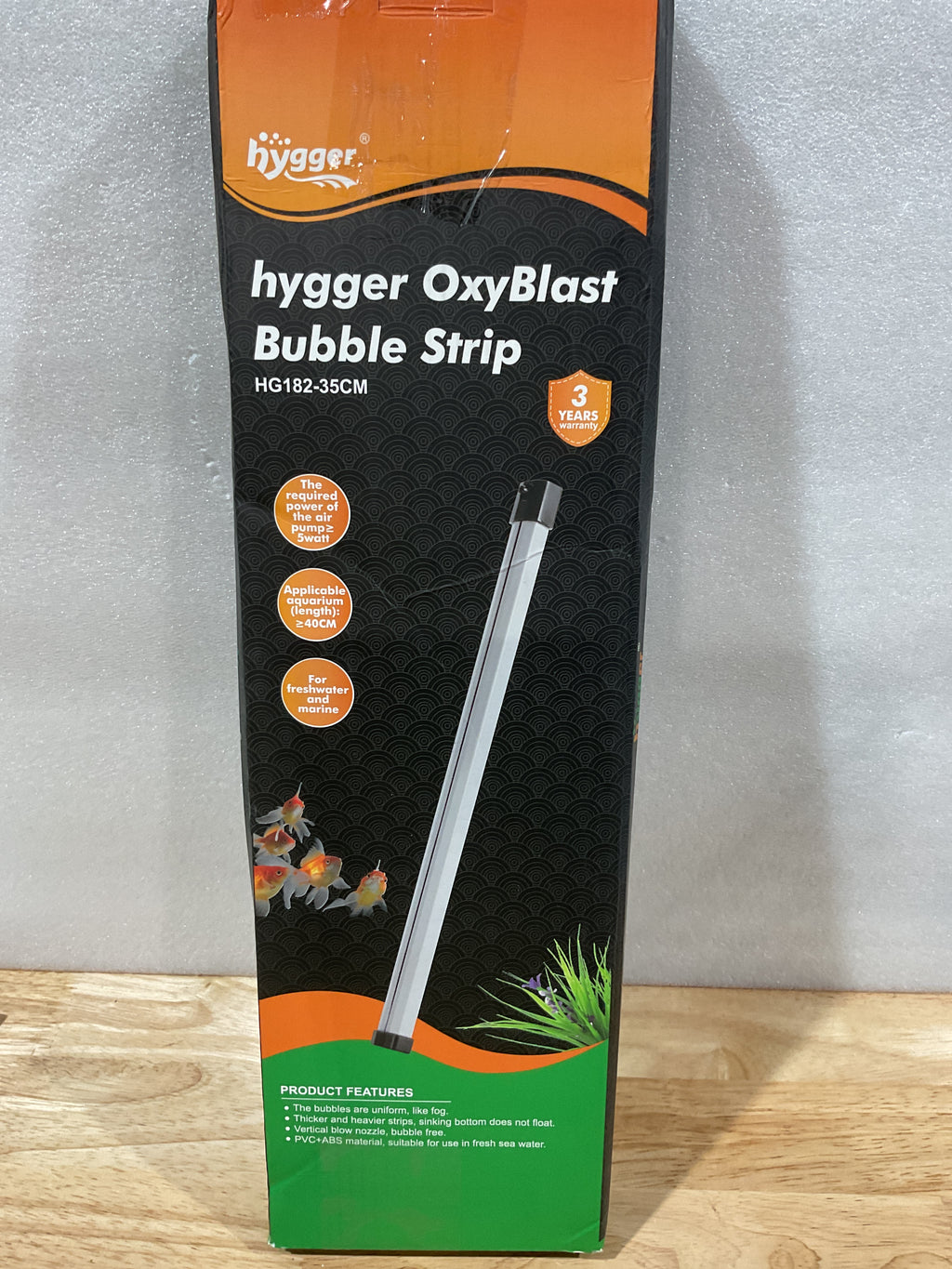 Tira de Burbujas para Acuario 35 cm – Cortina de Aire Nano, Difusor Silencioso, Agua Dulce y Salada