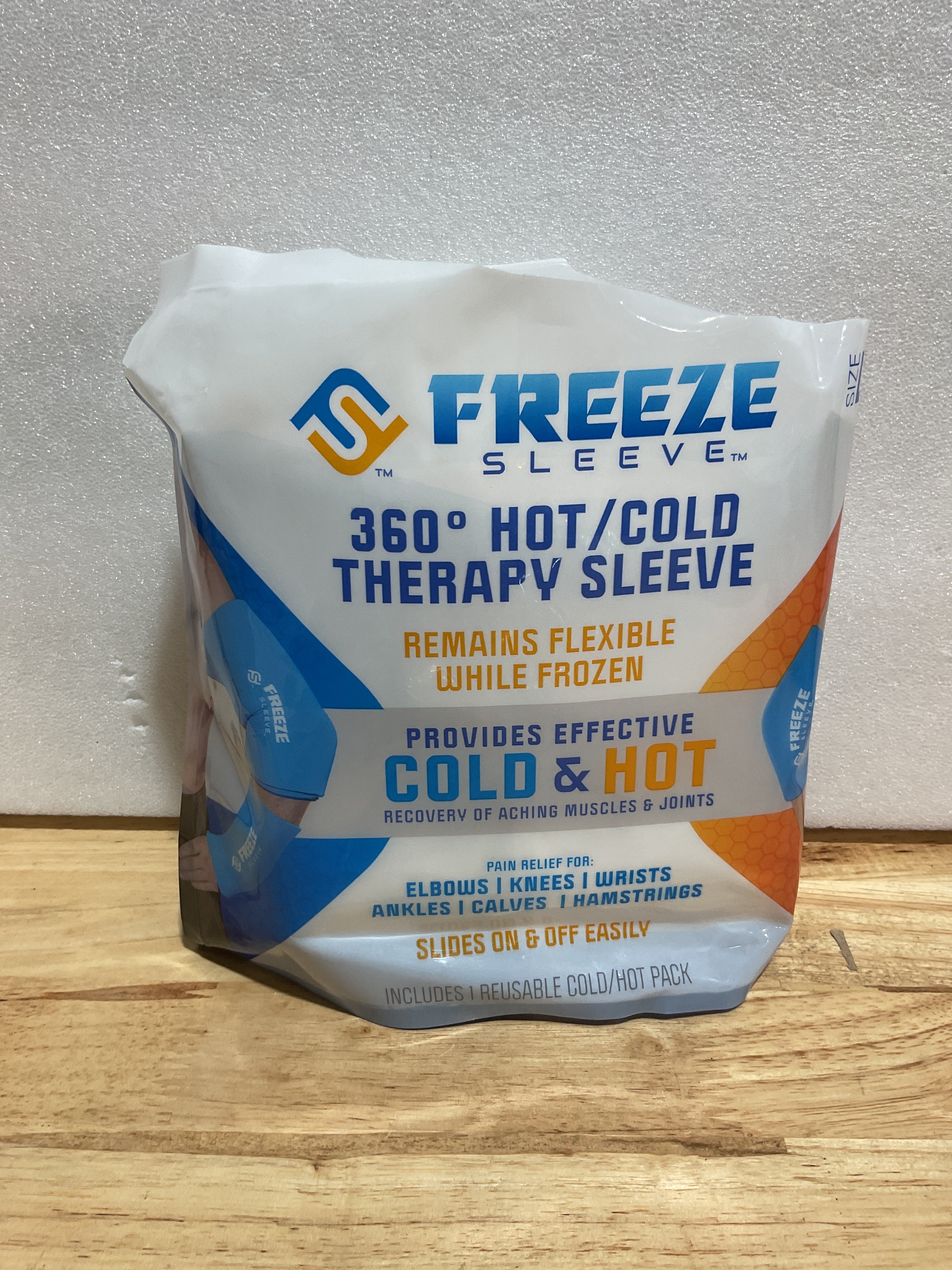 Manga de Terapia Frío y Calor FreezeSleeve – Gel Flexible Reutilizable 360°, Talla Grande, Turquesa