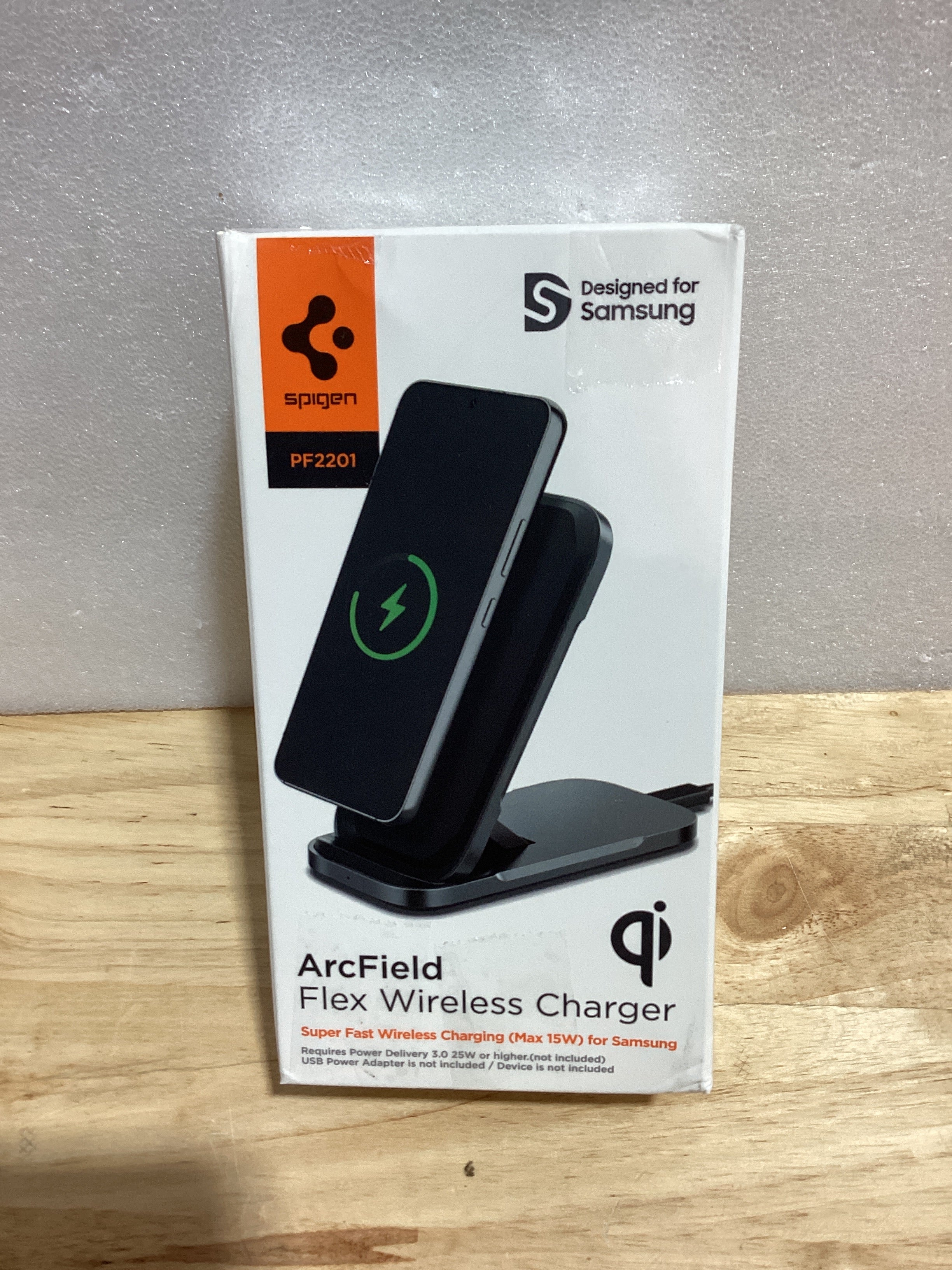 Spigen Cargador Inalámbrico Stand y Pad para Samsung | Super Fast Charging | Compatible Galaxy S25 Ultra, S24, Z Fold/Flip | Sin Adaptador