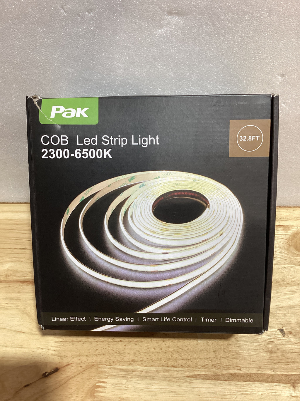 Tira LED COB 32.8ft Blanco Regulable 2300K-6500K — 6080 LEDs, 48W, CRI 90, Control App y Modo Música — 24V para Hogar y Sala